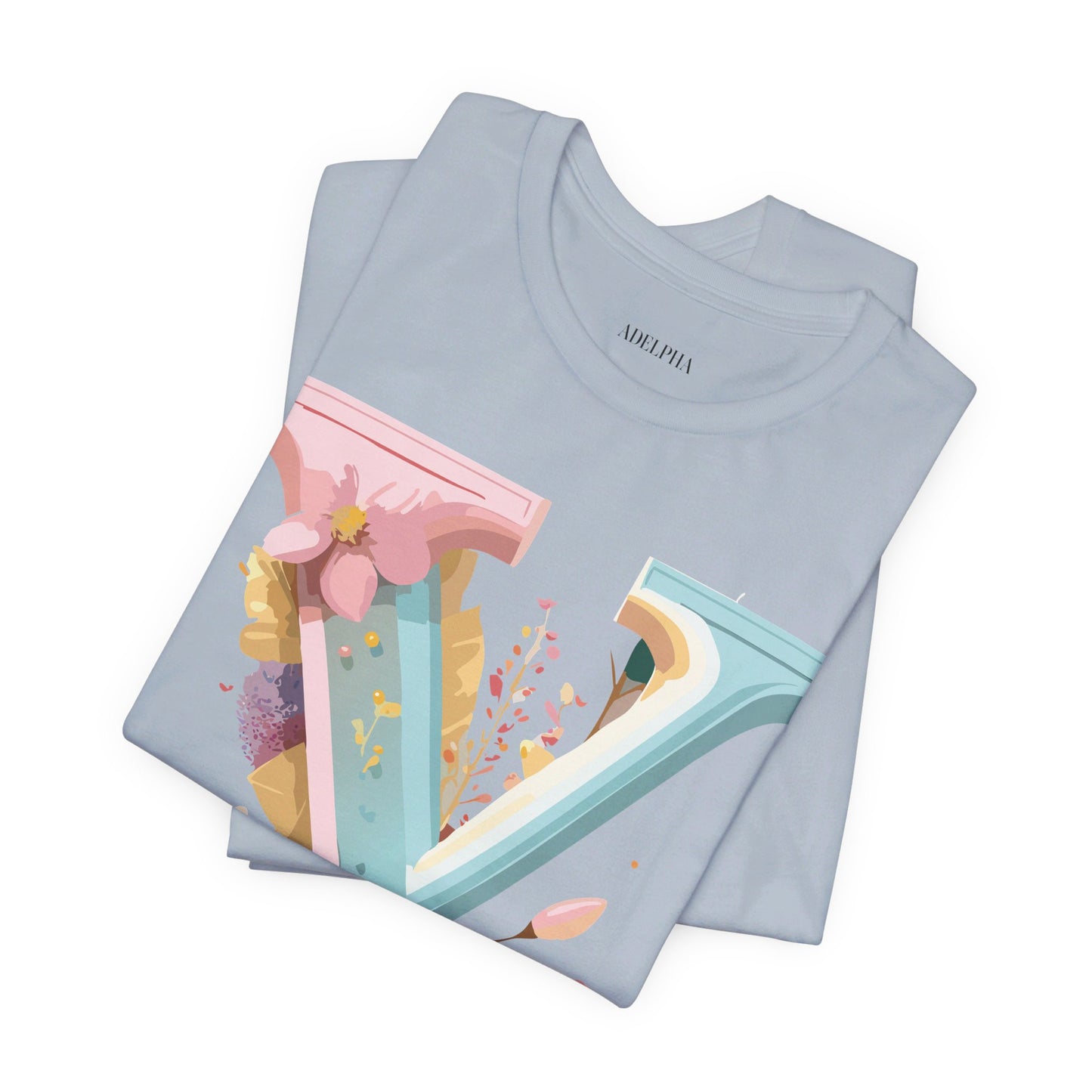 Natural Cotton Tee Shirt - Letters Collection - Y Printify