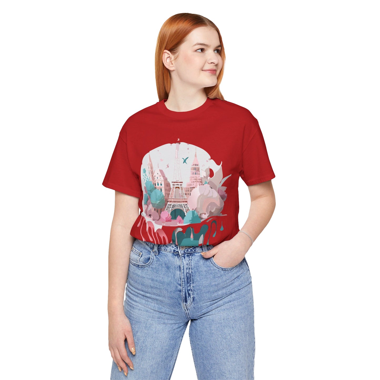 Natural Cotton Tee Shirt - Beautiful Places Collection - Paris Printify