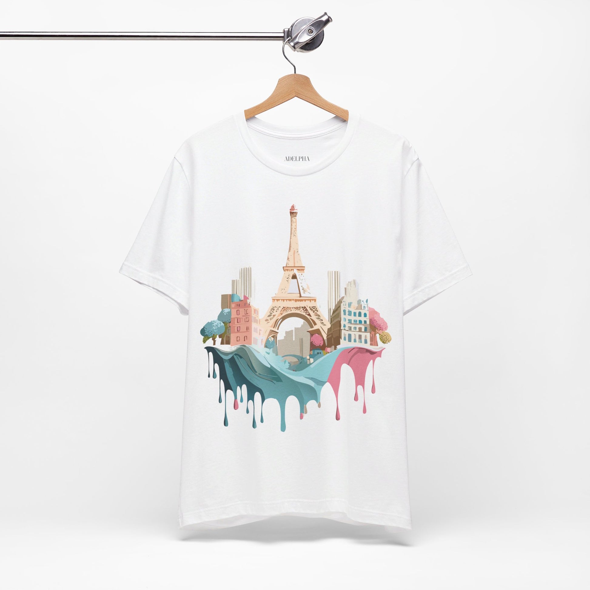 Natural Cotton Tee Shirt - Beautiful Places Collection - Paris Printify