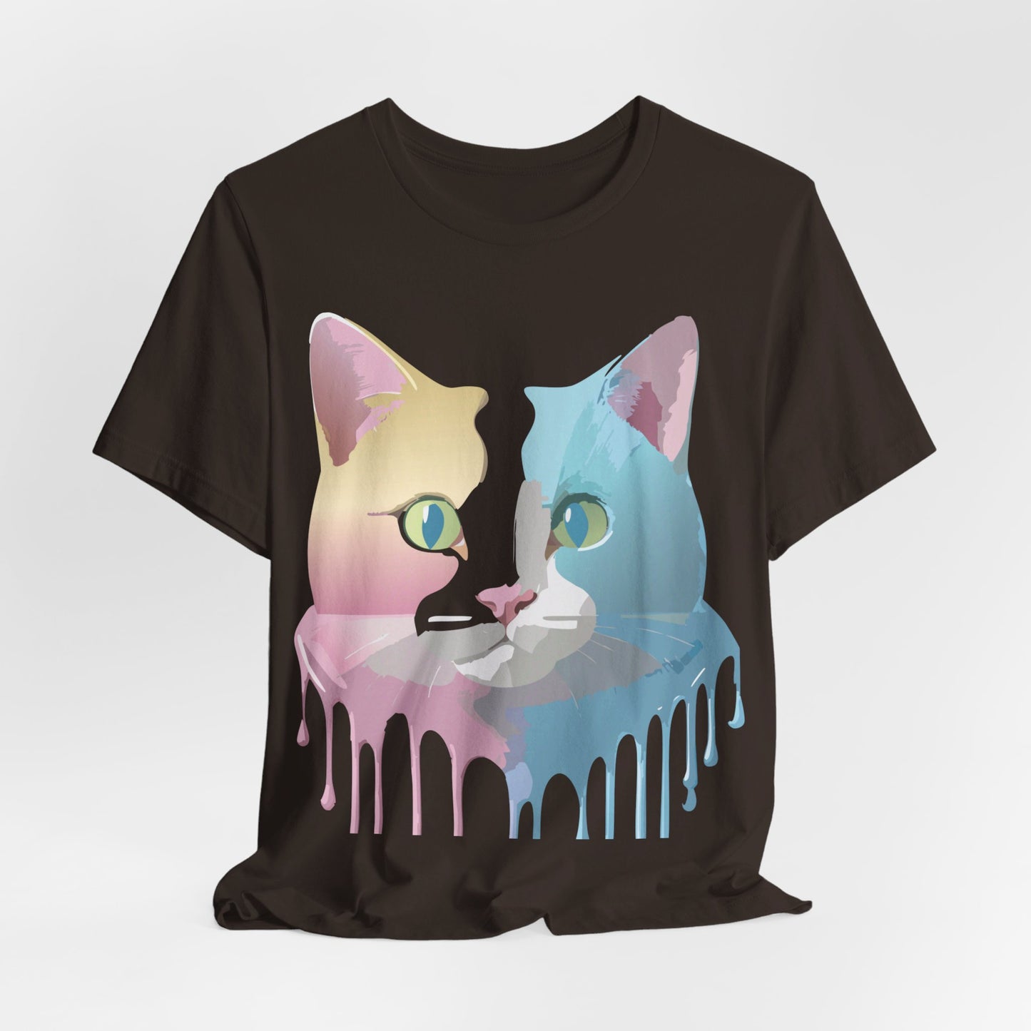 Natural Cotton Tee Shirt with Cat Printify