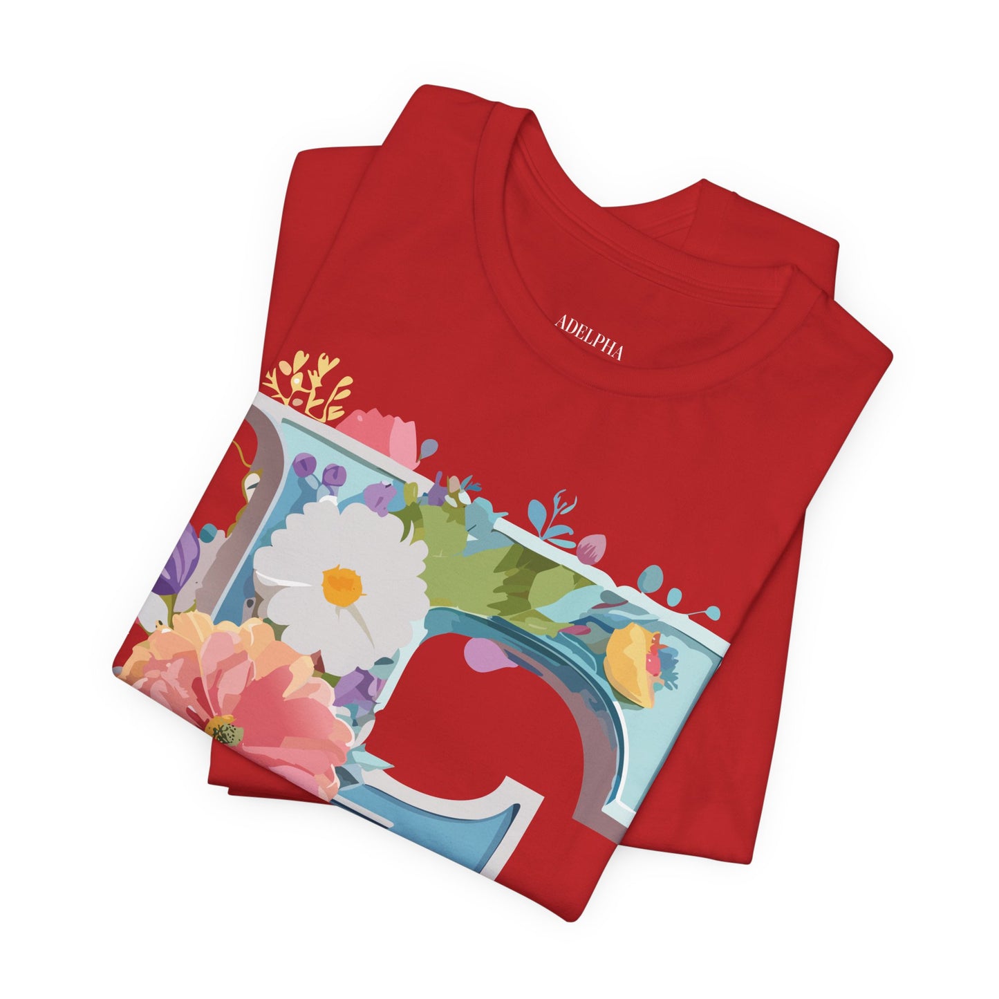 Natural Cotton Tee Shirt - Letters Collection - F Printify