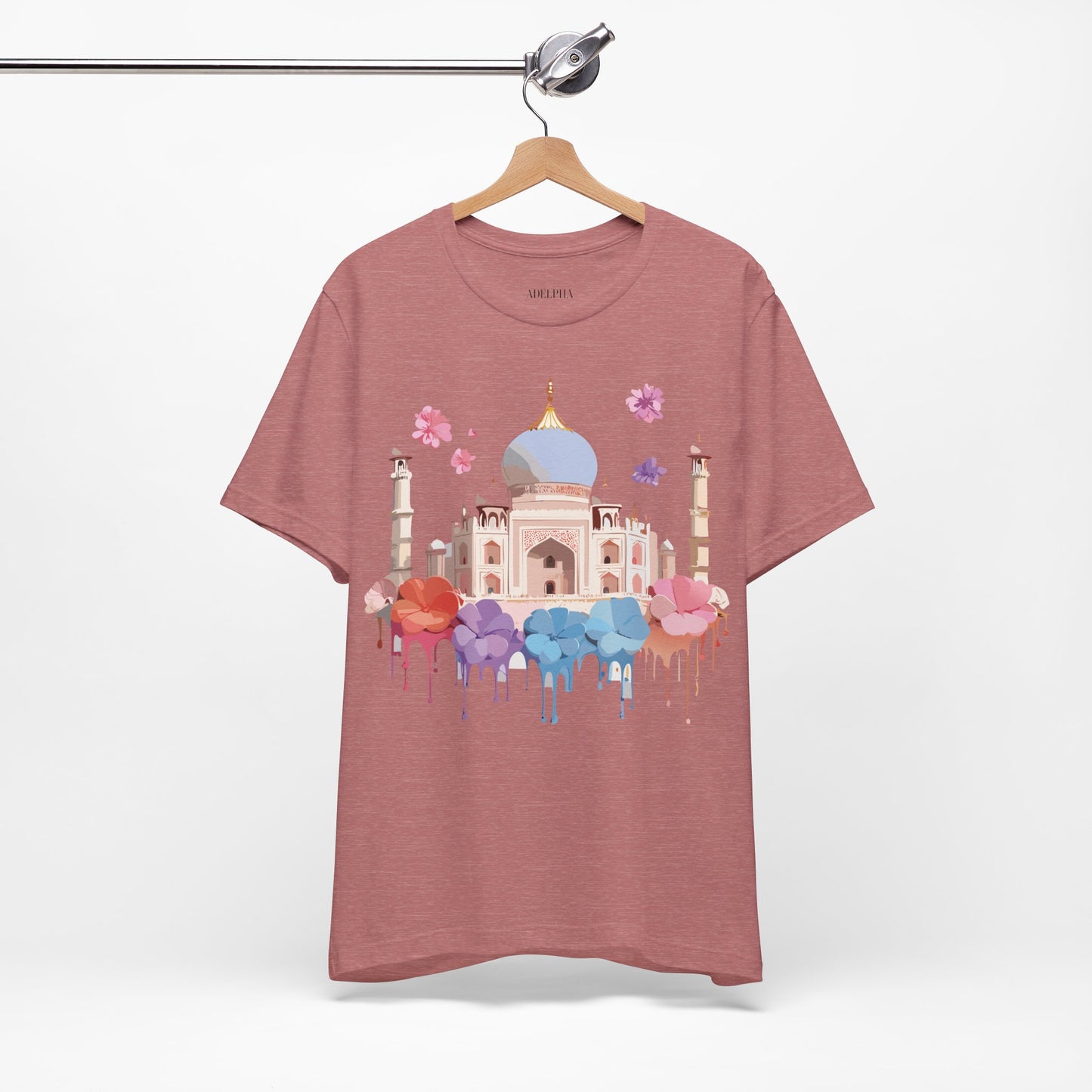 Natural Cotton Tee Shirt - Taj Mahal, India Printify