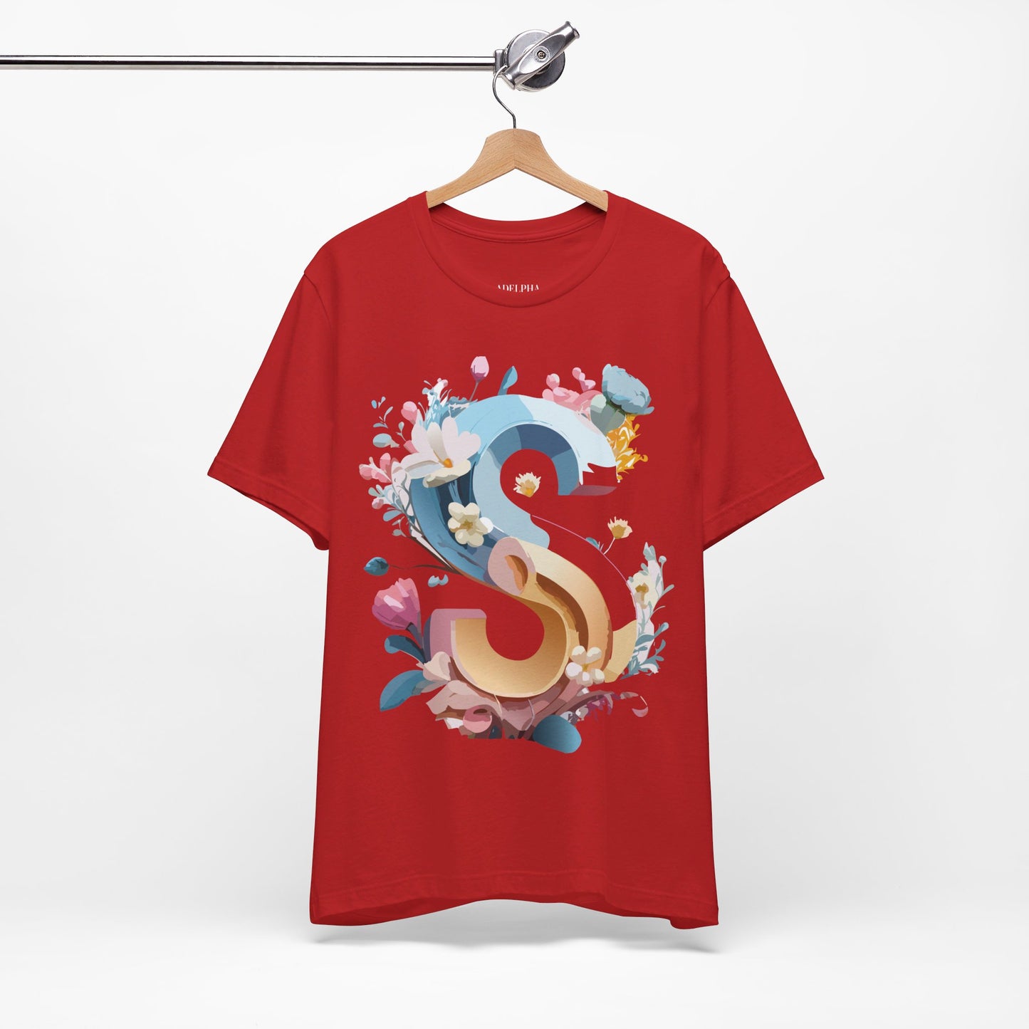 Natural Cotton Tee Shirt - Letters Collection - S Printify