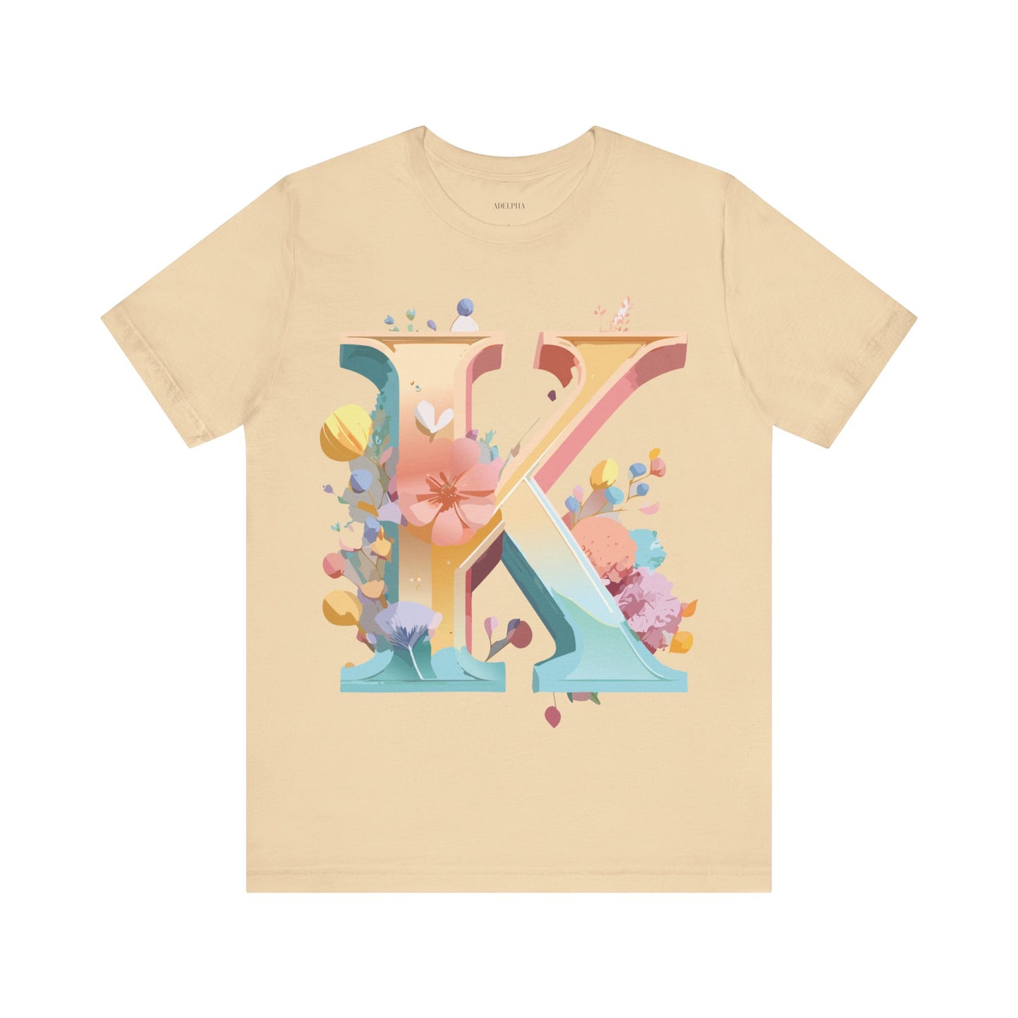 Natural Cotton Tee Shirt - Letters Collection - K Printify