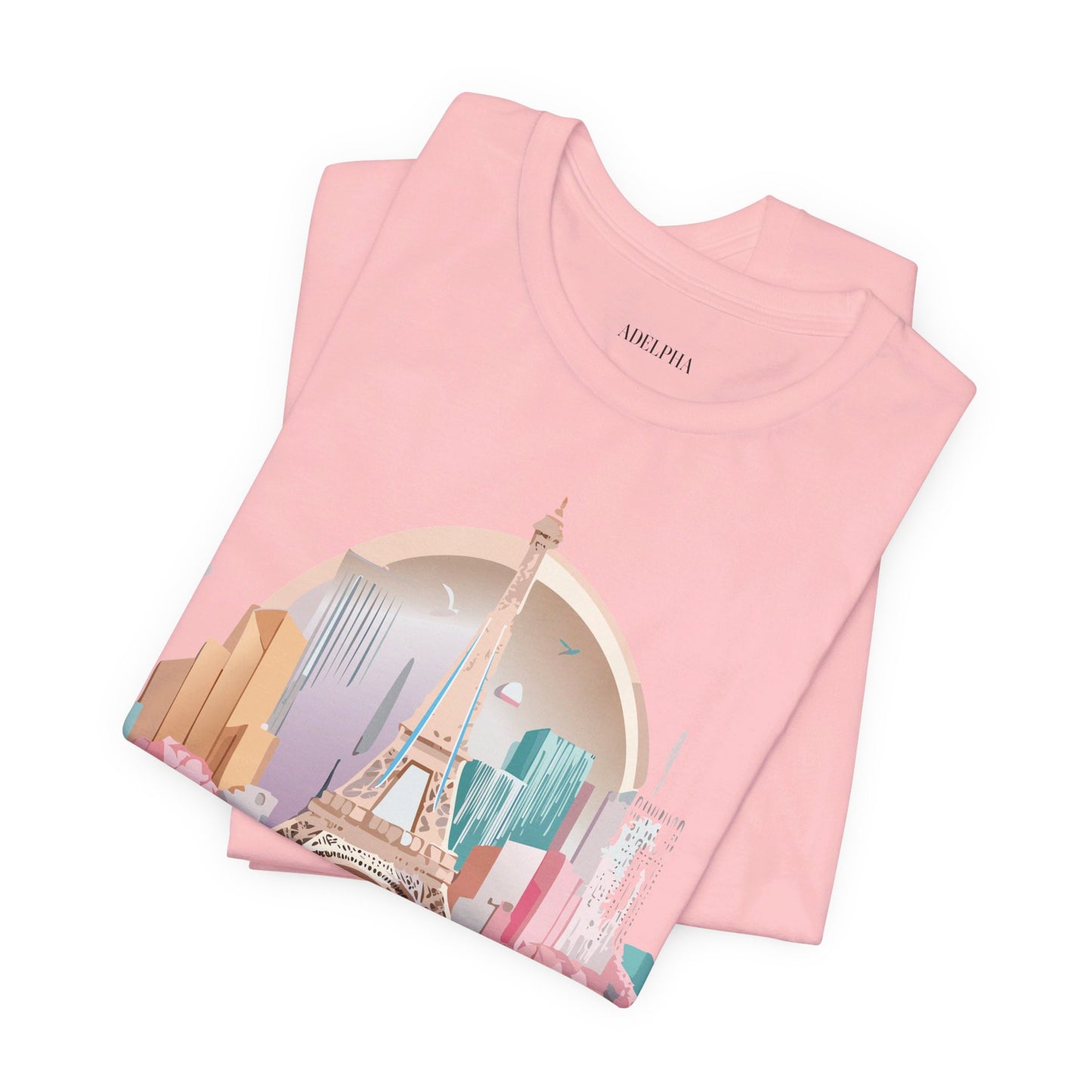 Natural Cotton Tee Shirt - Beautiful Places Collection - Paris Printify