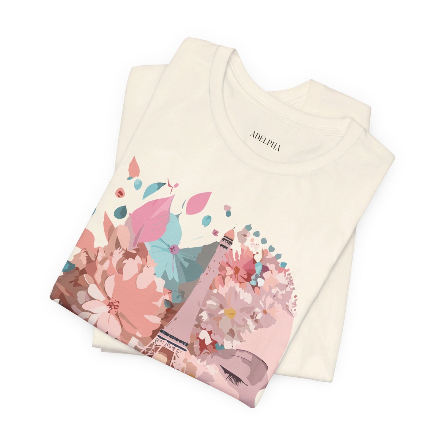 Natural Cotton Tee Shirt - Beautiful Places Collection - Paris Printify