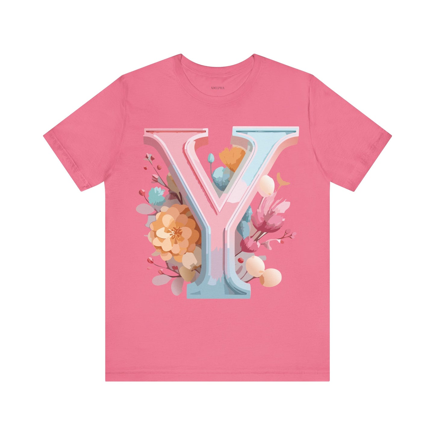 Natural Cotton Tee Shirt - Letters Collection - Y Printify