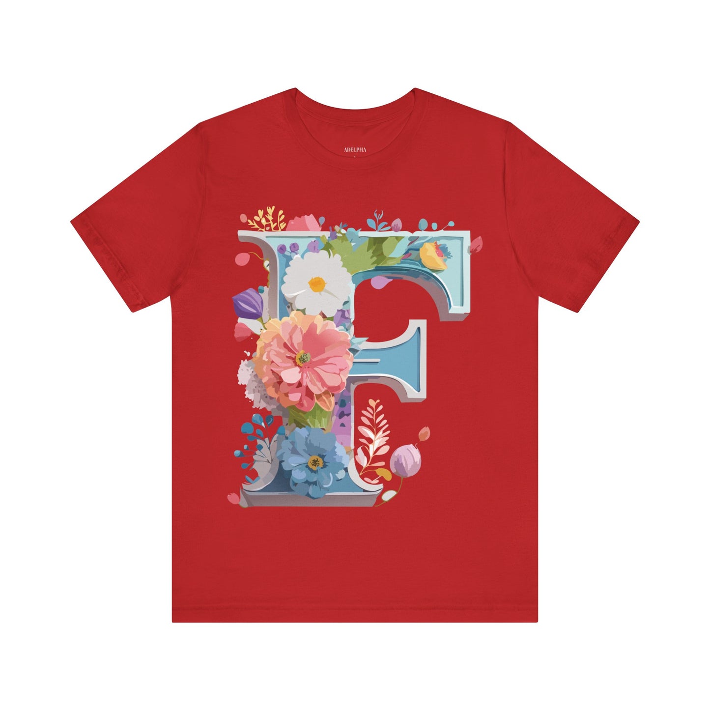 Natural Cotton Tee Shirt - Letters Collection - F Printify