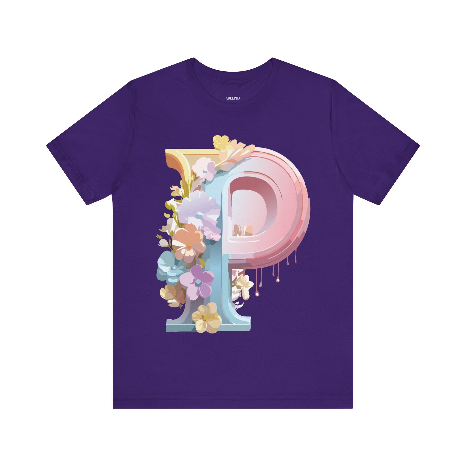 Natural Cotton Tee Shirt - Letters Collection - P Printify