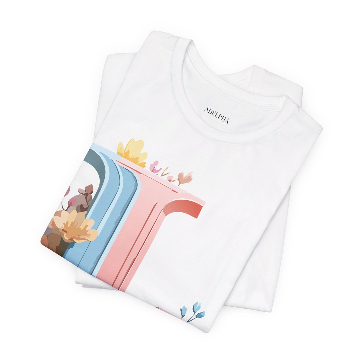 Natural Cotton Tee Shirt - Letters Collection - L Printify