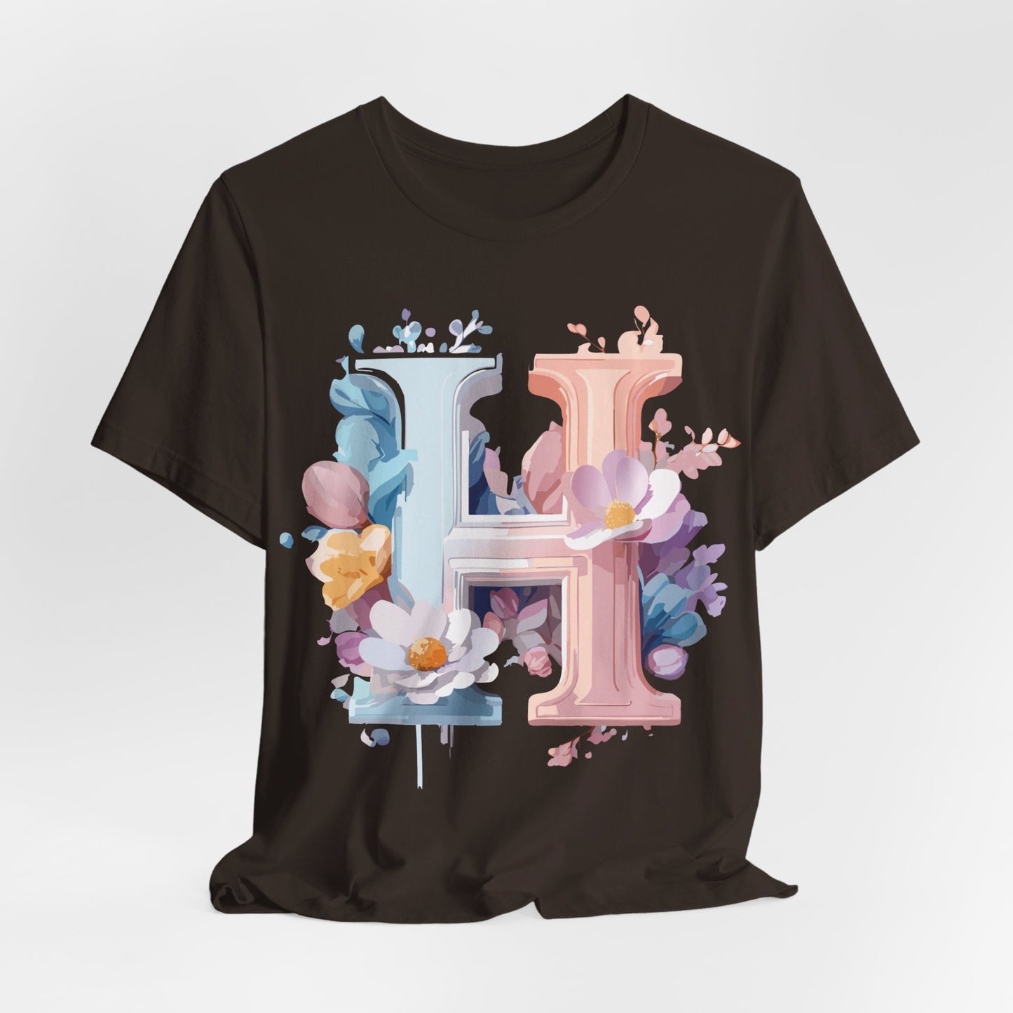 Natural Cotton Tee Shirt - Letters Collection - H Printify