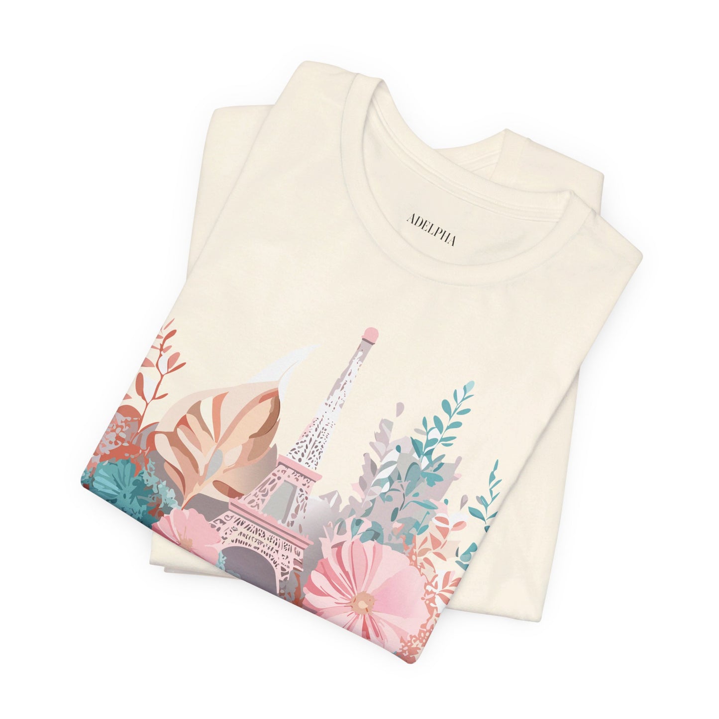 Natural Cotton Tee Shirt - Beautiful Places Collection - Paris Printify