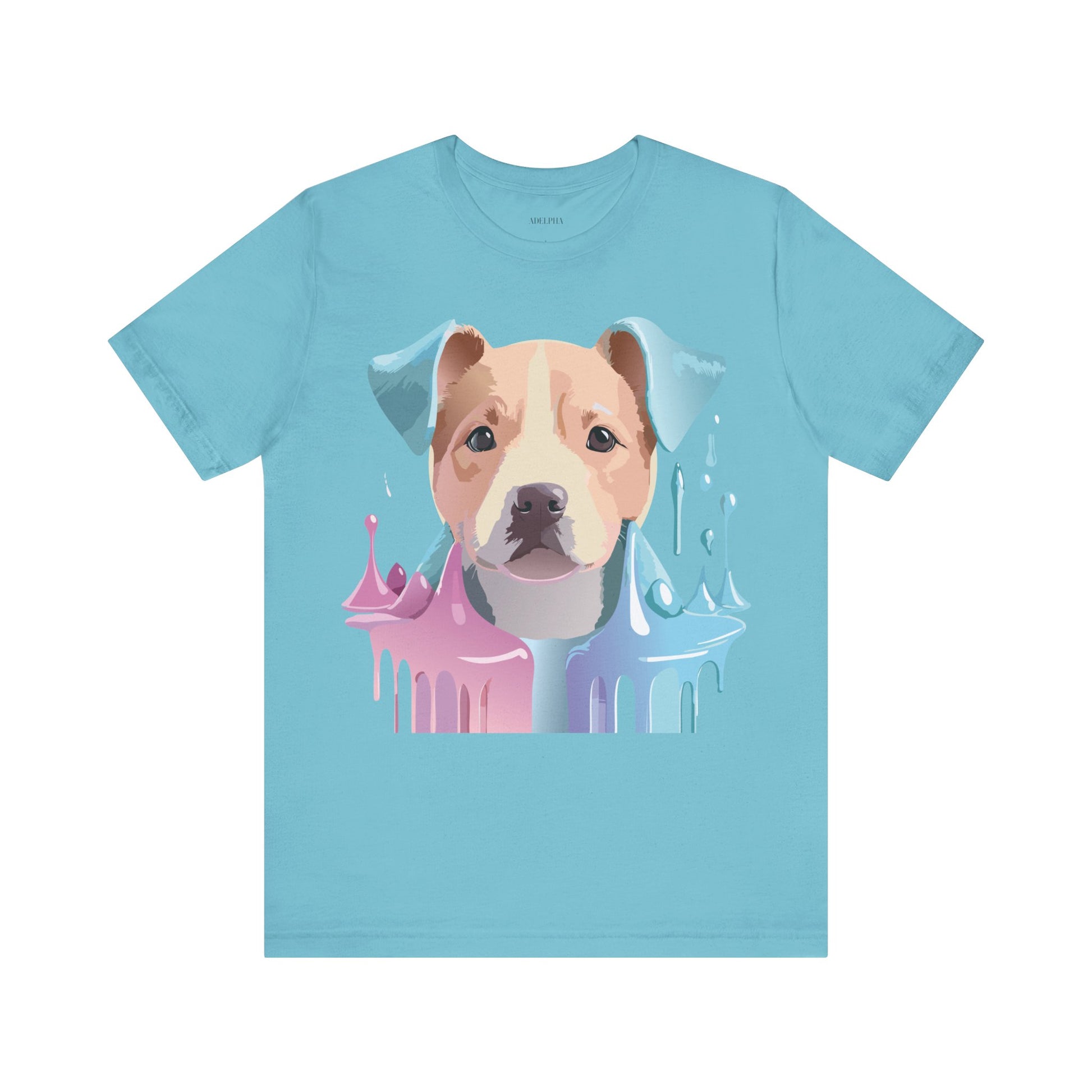 Natural Cotton Tee Shirt with Dog Printify