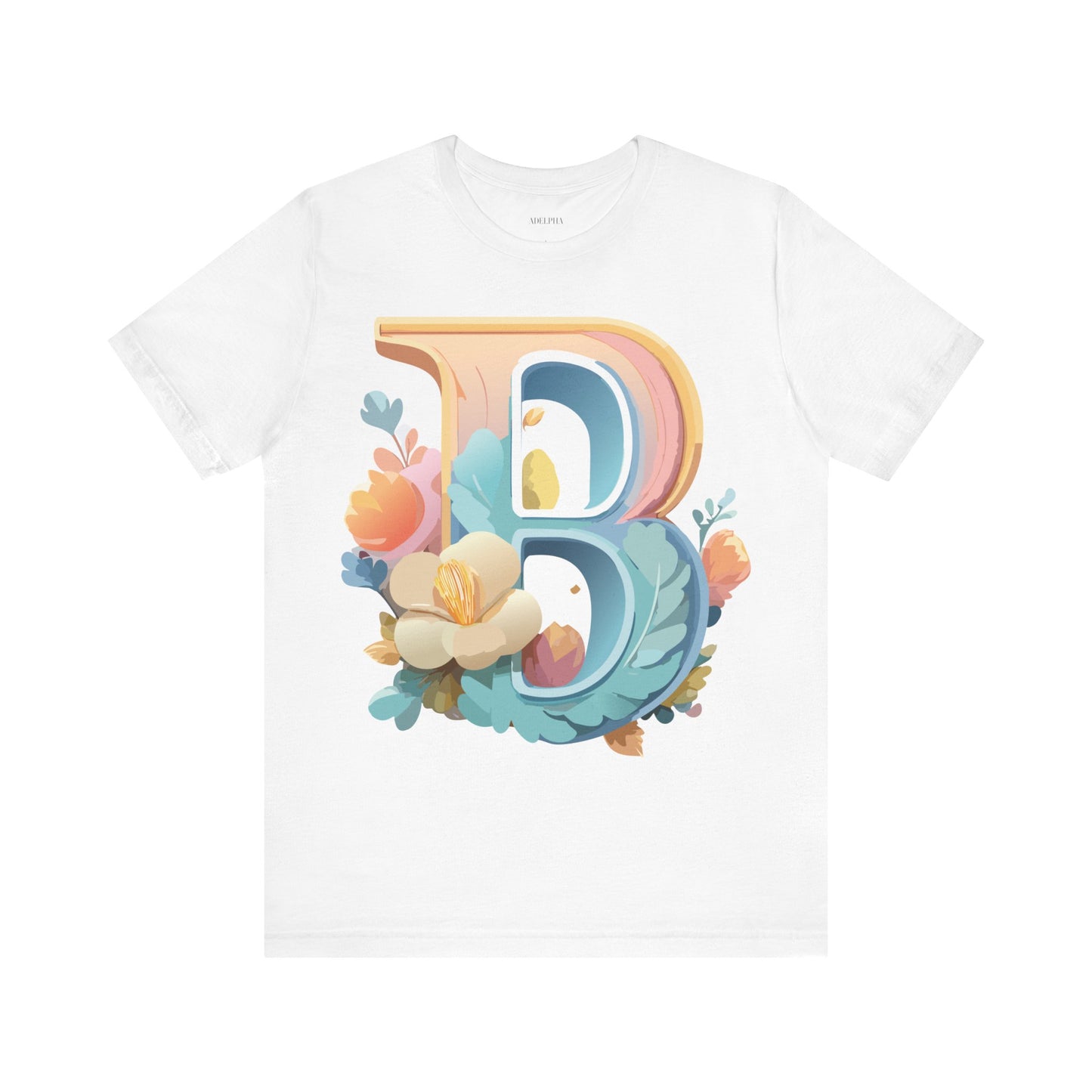 Natural Cotton Tee Shirt - Letters Collection - B Printify
