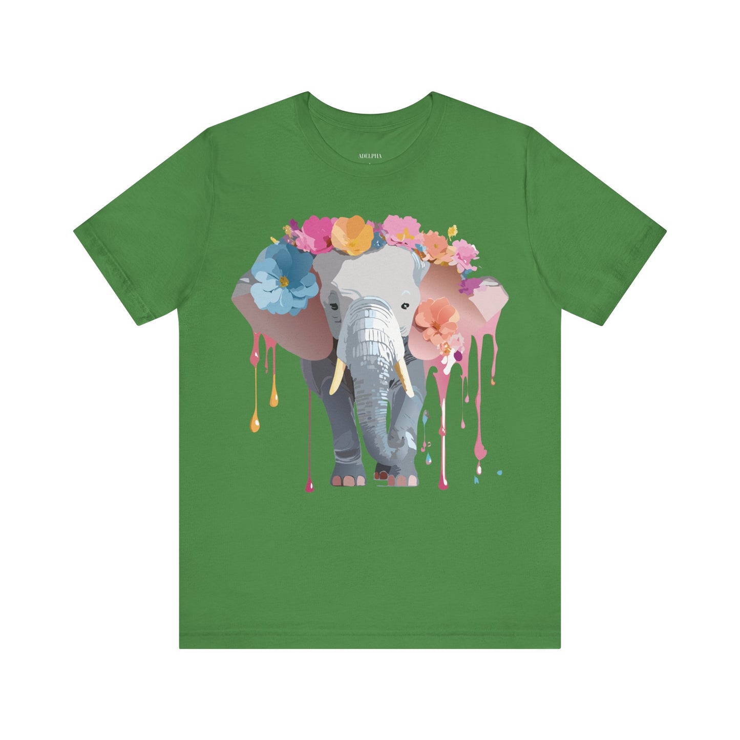 Natural Cotton Tee Shirt with Elephant Printify