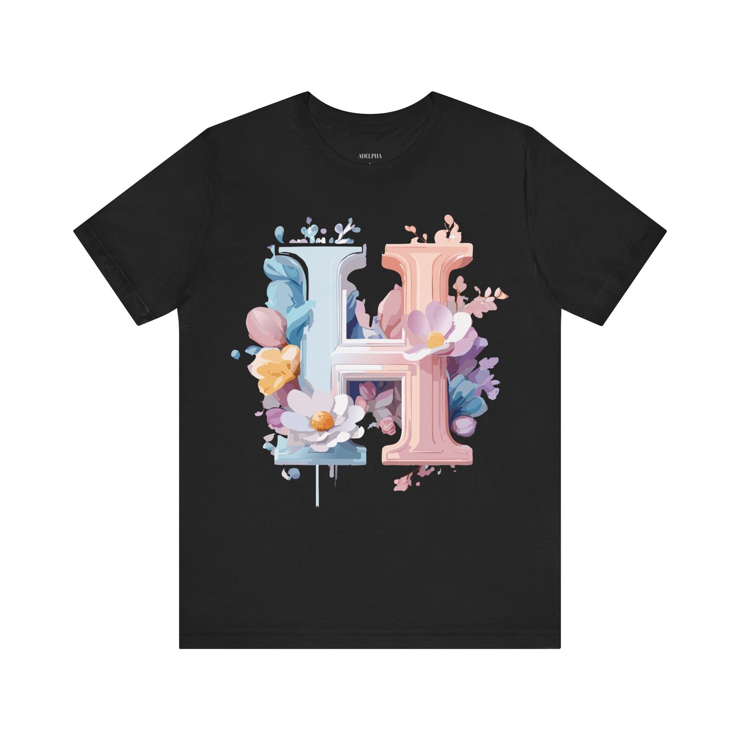 Natural Cotton Tee Shirt - Letters Collection - H Printify