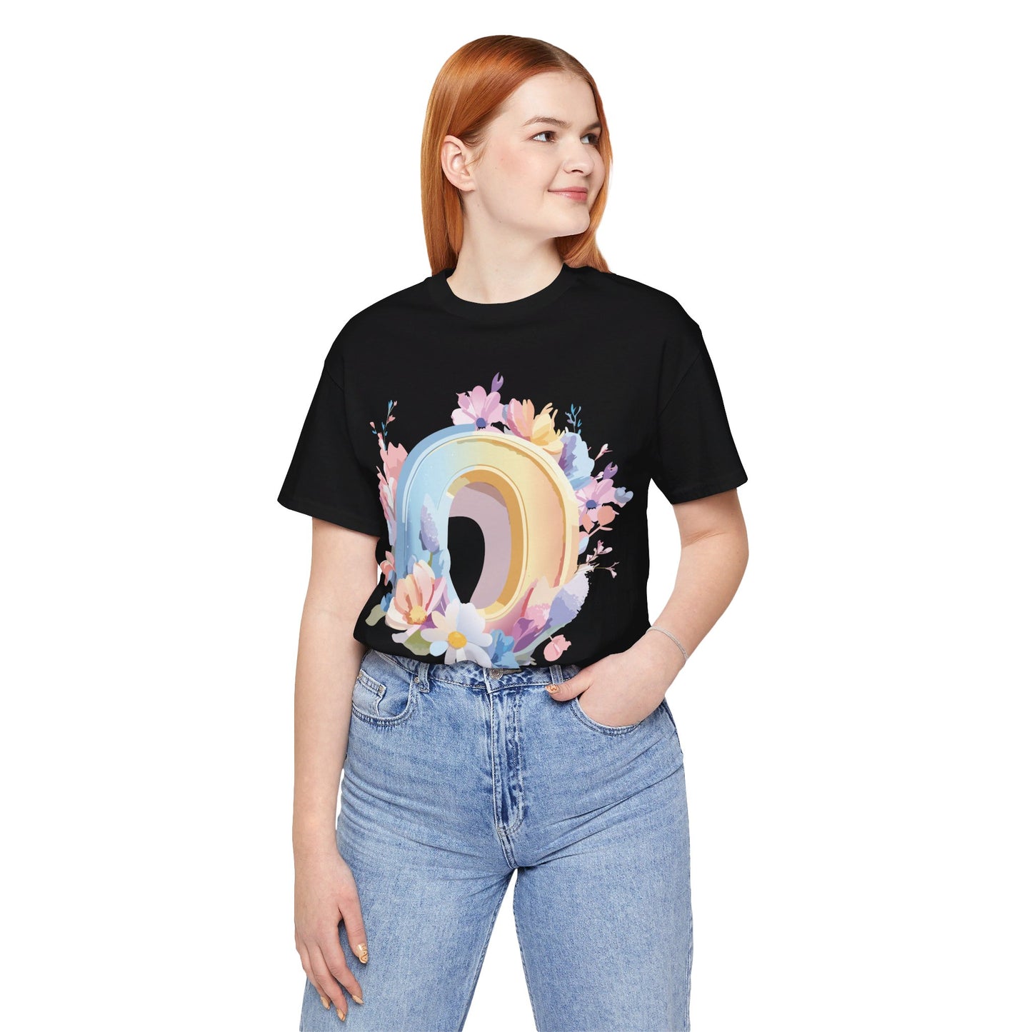 Natural Cotton Tee Shirt - Letters Collection - O Printify