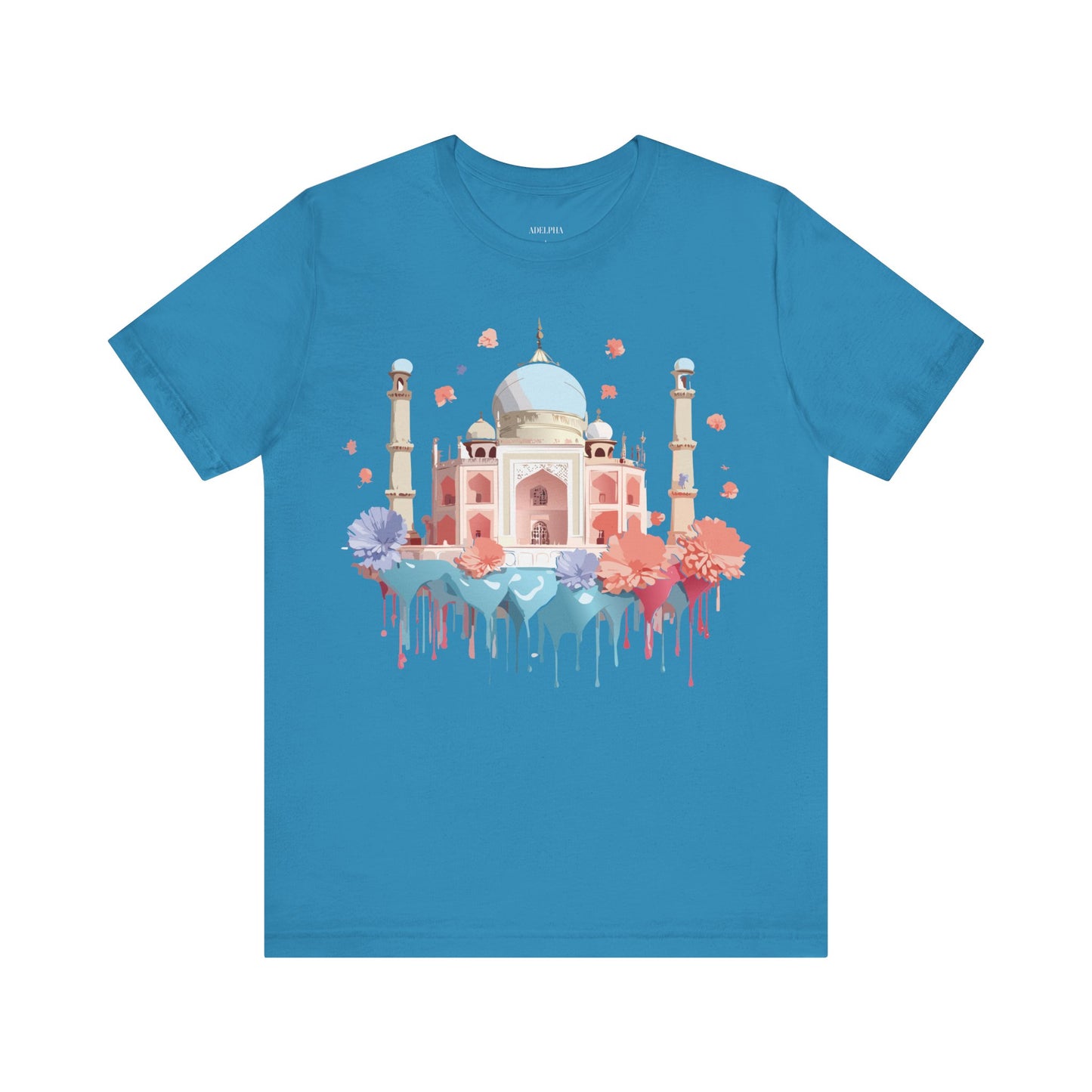 Natural Cotton Tee Shirt - Taj Mahal, India Printify