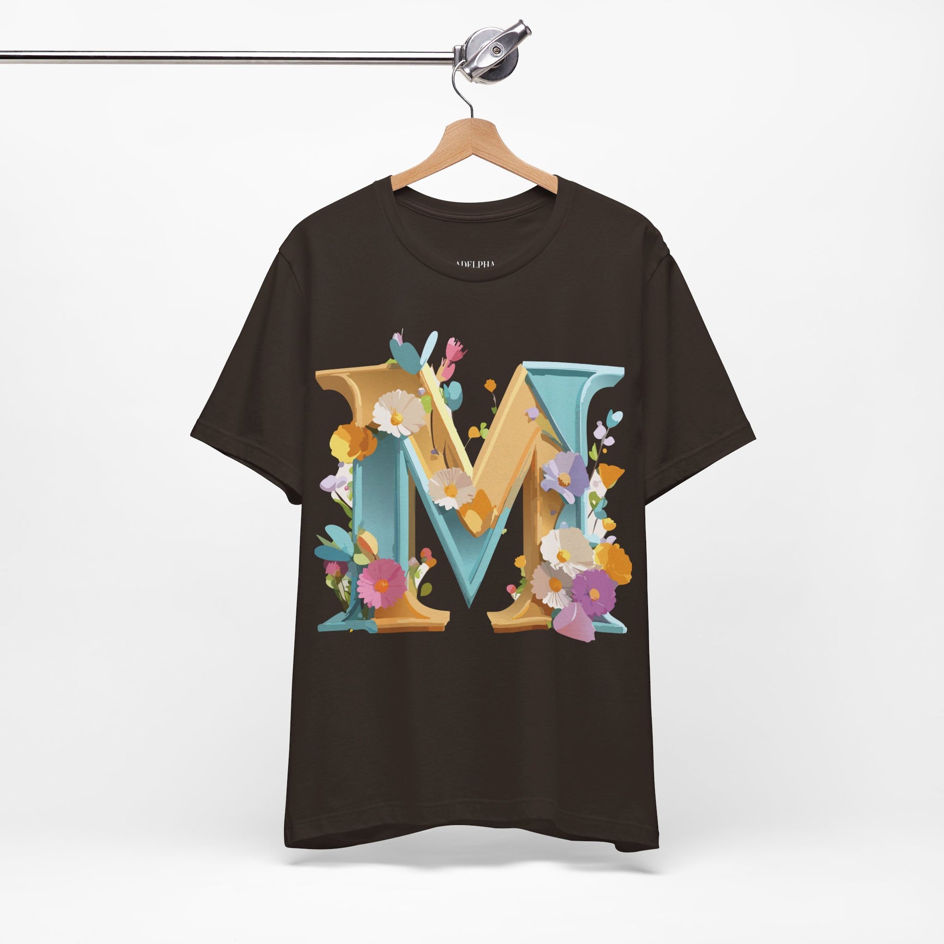 Natural Cotton Tee Shirt - Letters Collection - M Printify