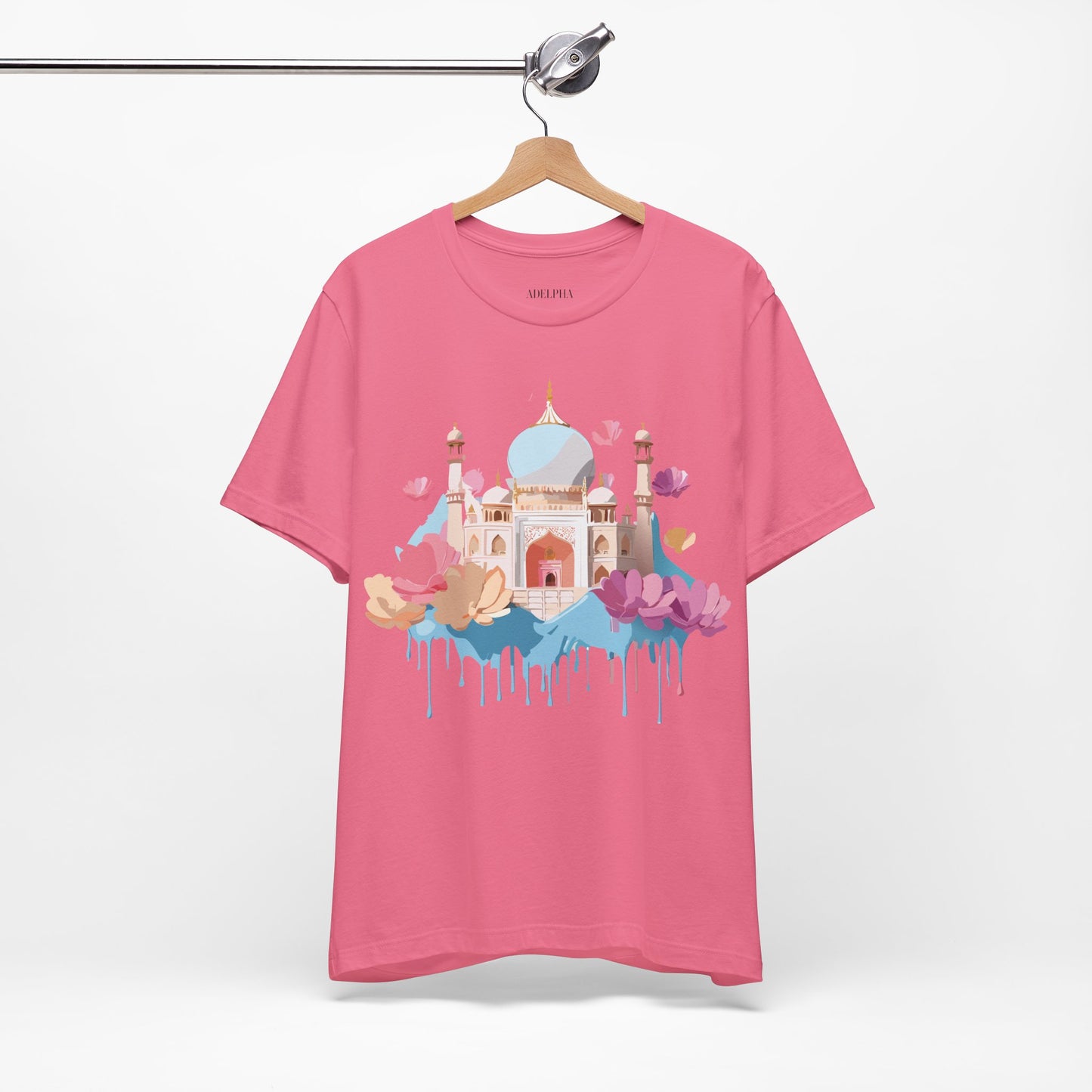 Natural Cotton Tee Shirt - Taj Mahal, India Printify