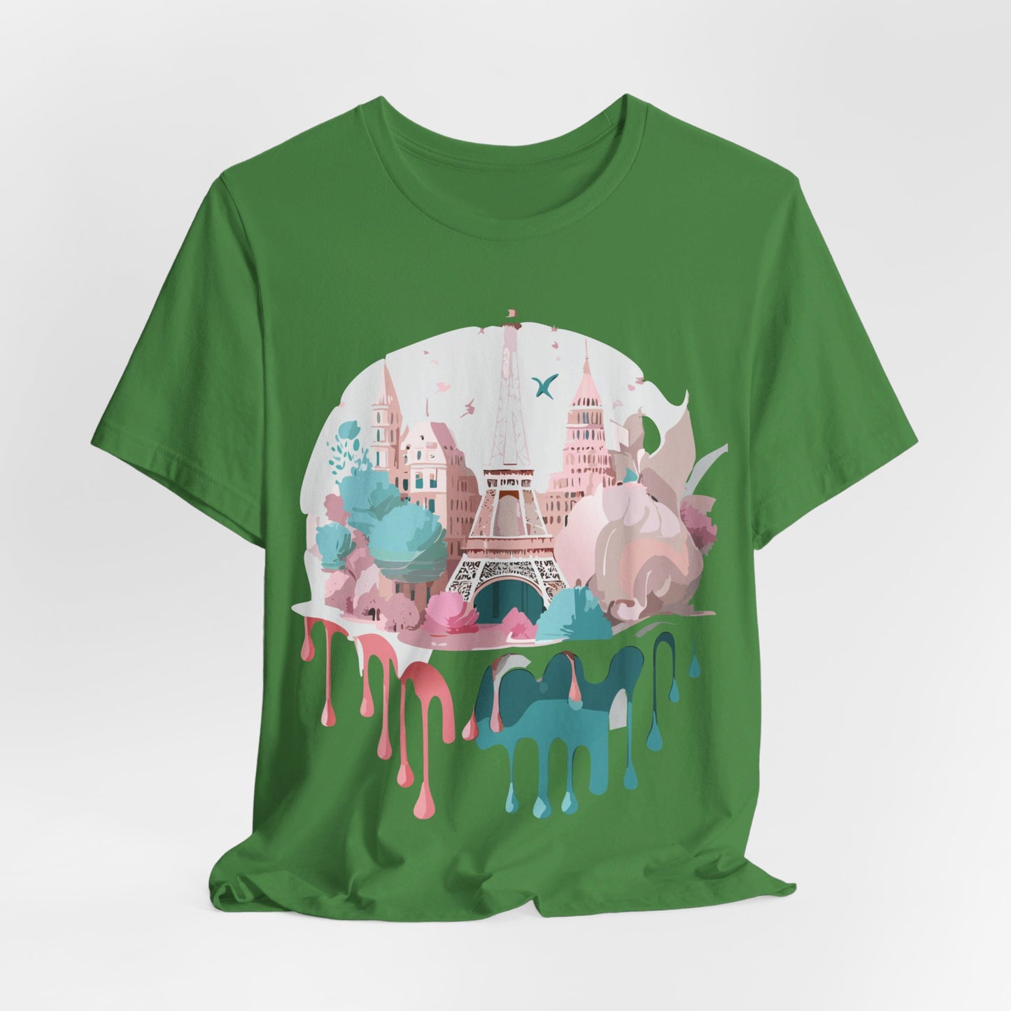 Natural Cotton Tee Shirt - Beautiful Places Collection - Paris Printify