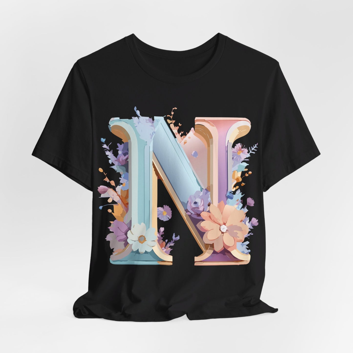 Natural Cotton Tee Shirt - Letters Collection - N Printify