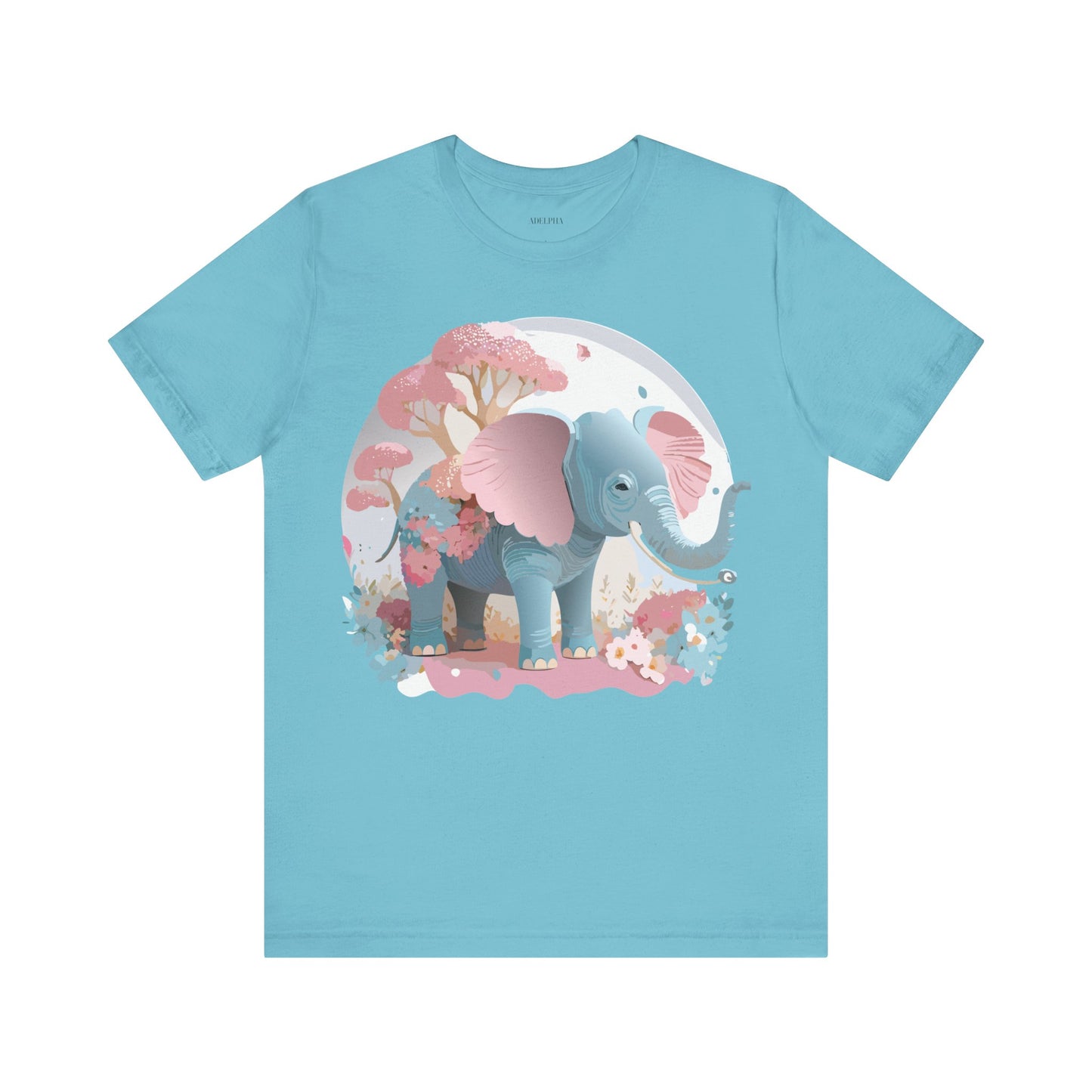 Natural Cotton Tee Shirt with Elephant Printify
