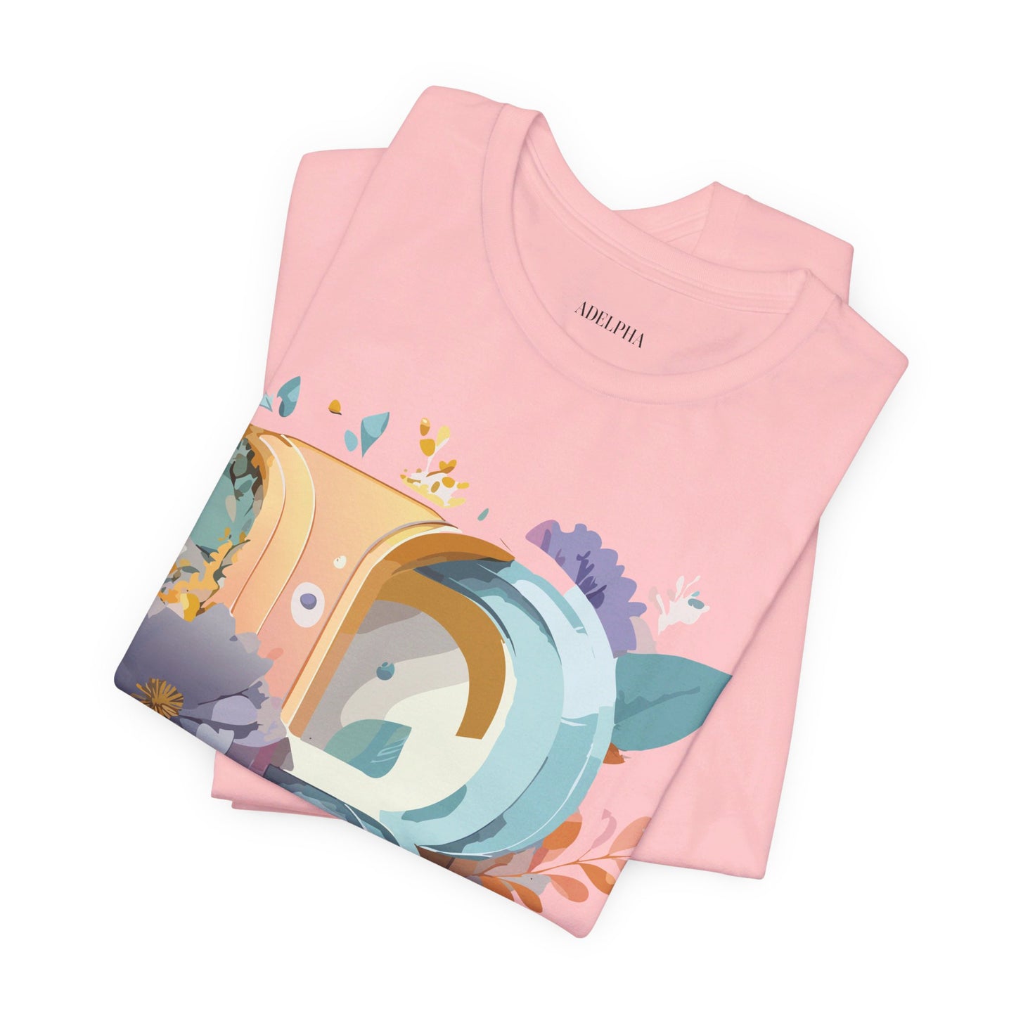 Natural Cotton Tee Shirt - Letters Collection - R Printify