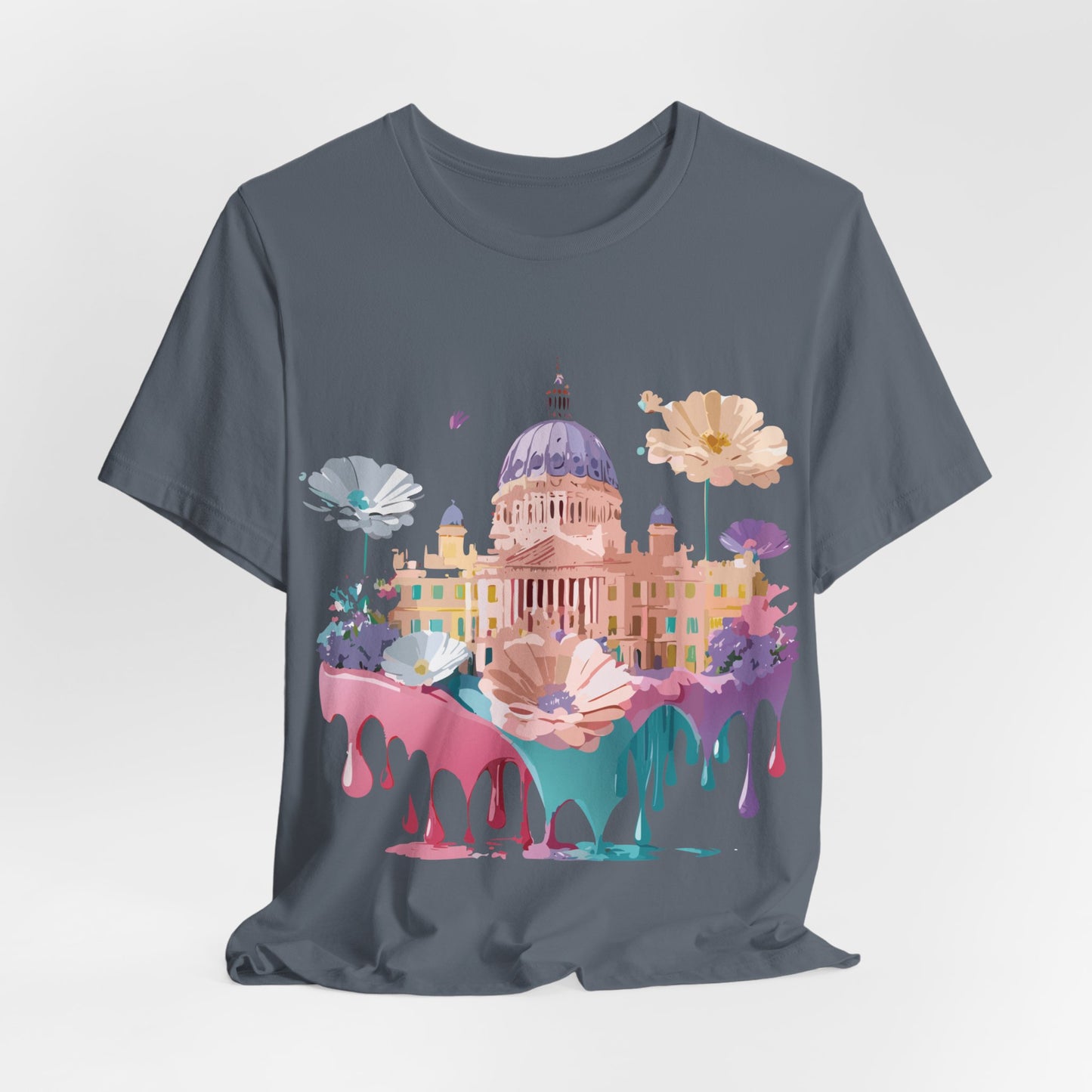 Natural Cotton Tee Shirt - Beautiful Places Collection - Madrid Printify
