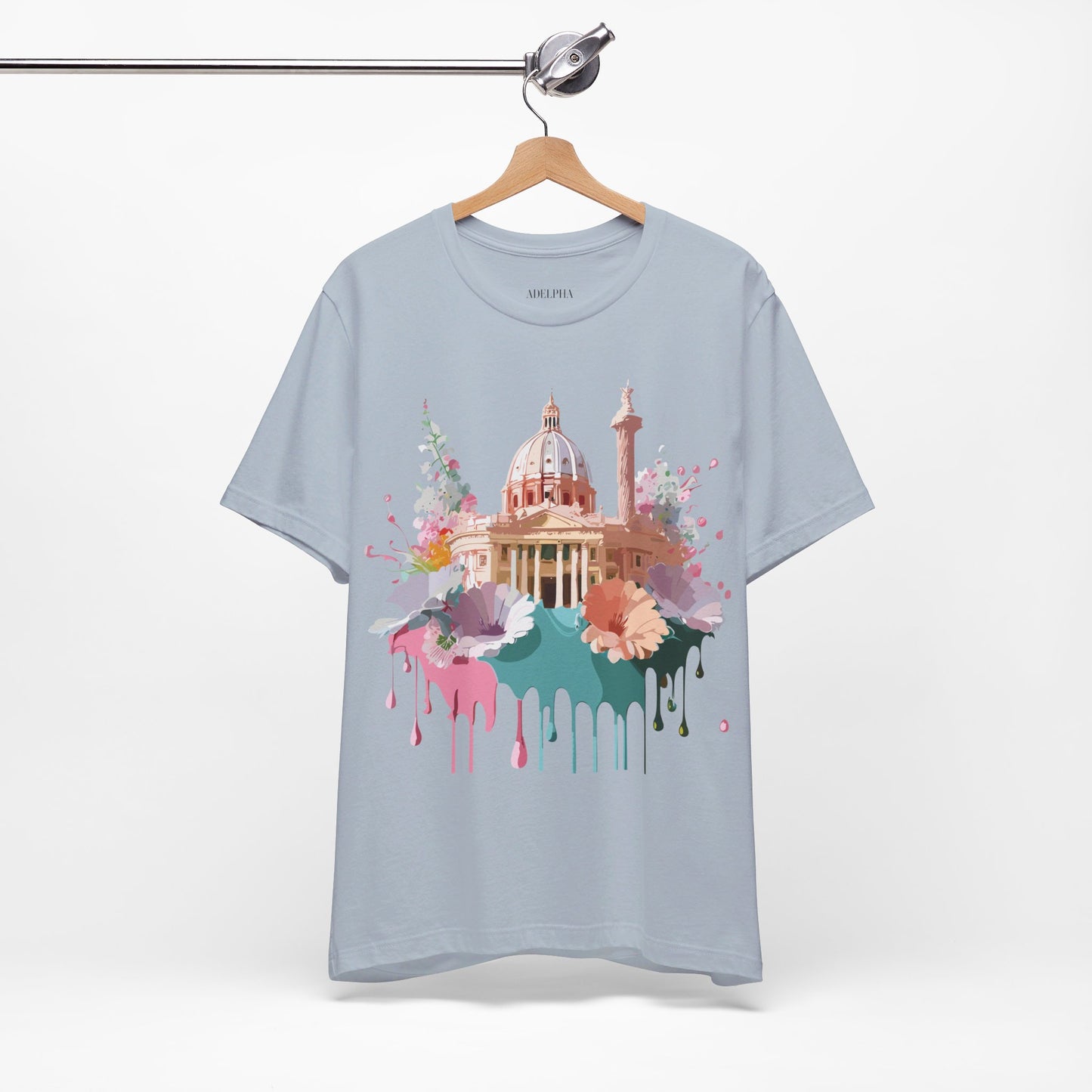 Natural Cotton Tee Shirt - Beautiful Places Collection - Rome Printify
