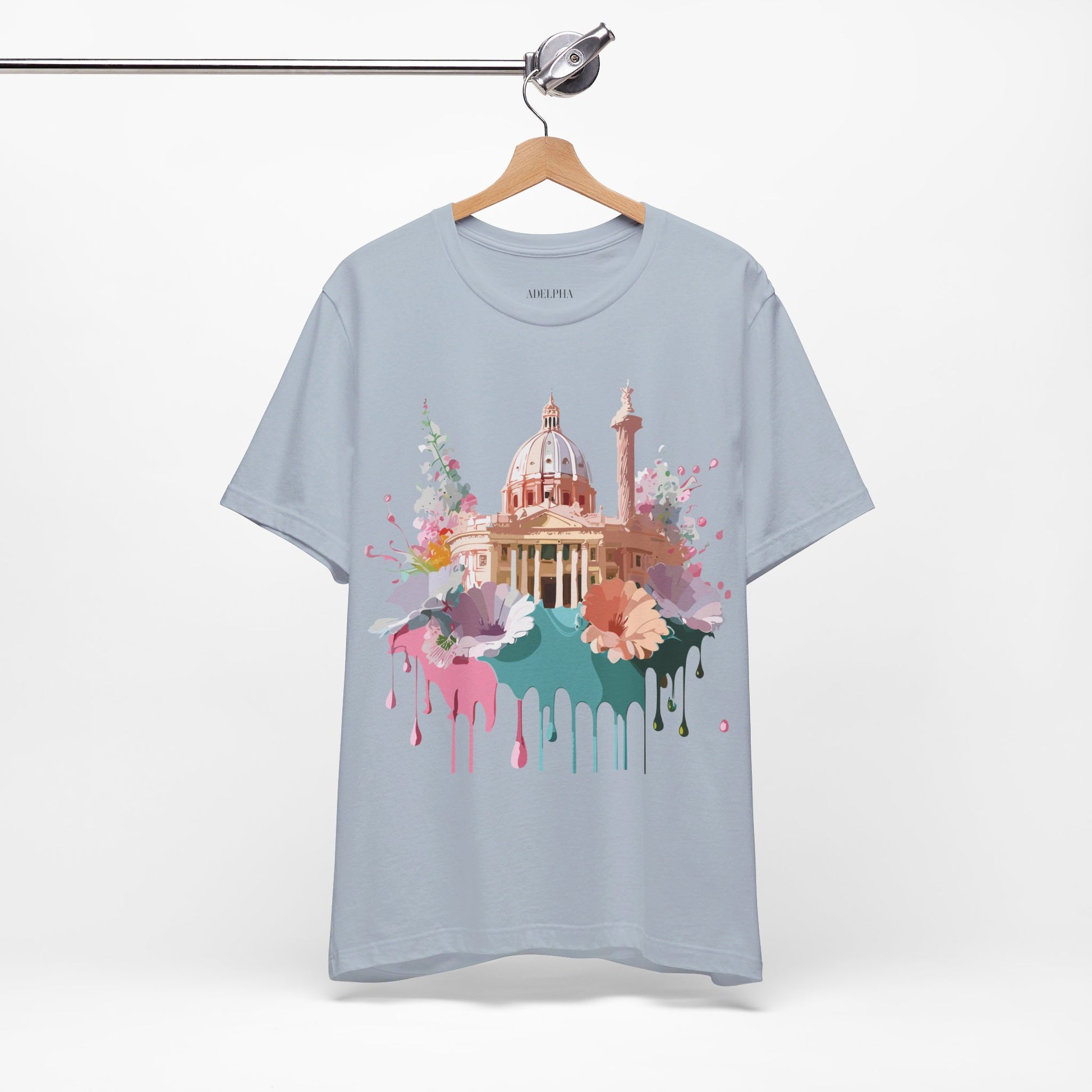 Natural Cotton Tee Shirt - Beautiful Places Collection - Rome Printify