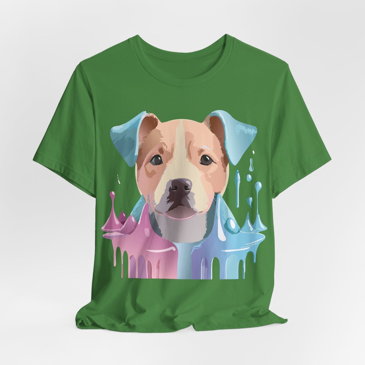 Natural Cotton Tee Shirt with Dog Printify