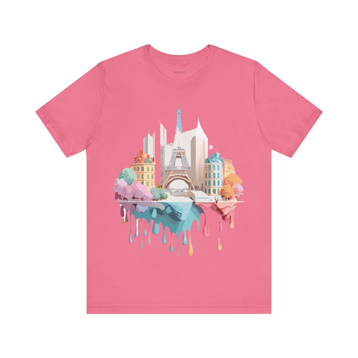Natural Cotton Tee Shirt - Beautiful Places Collection - Paris Printify