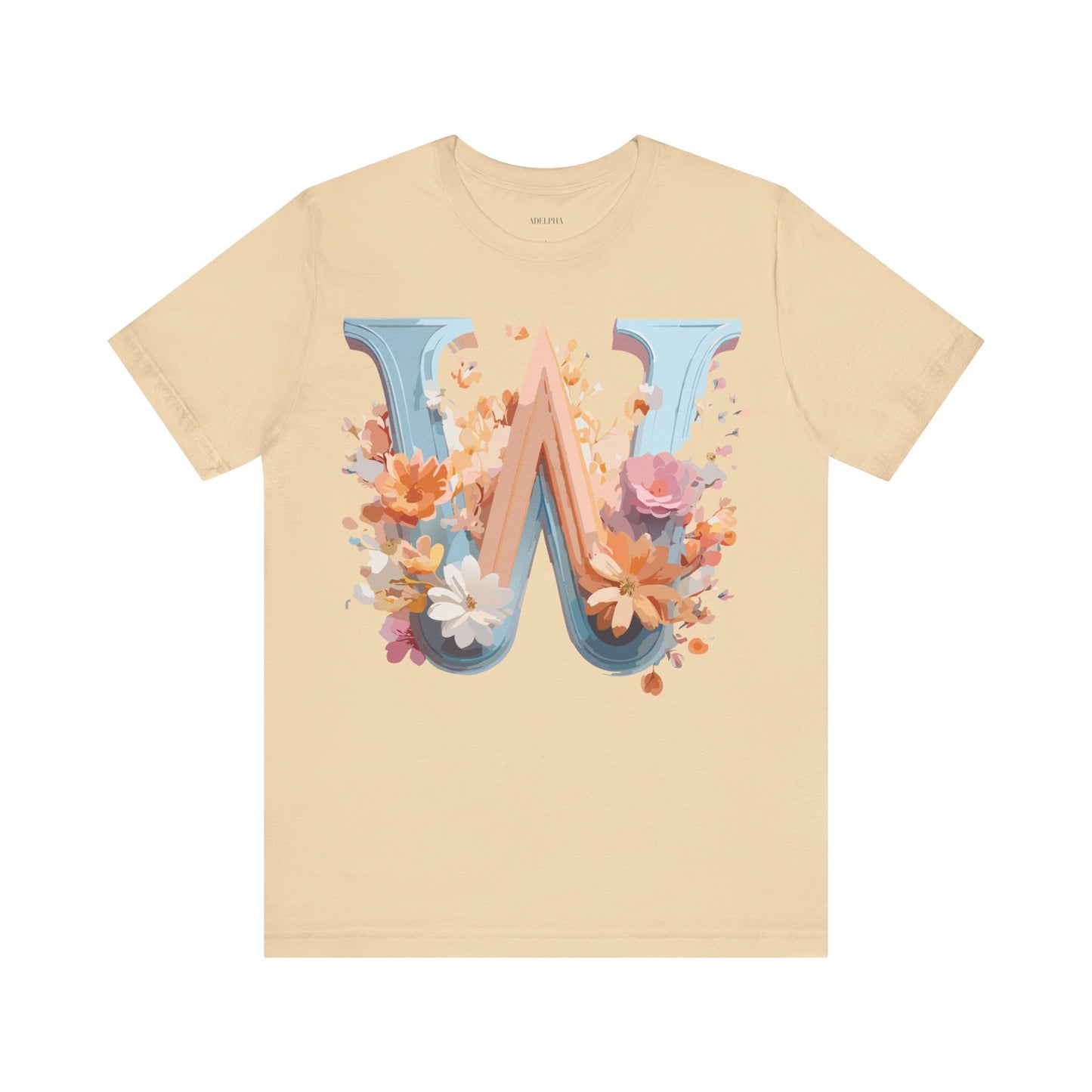 Natural Cotton Tee Shirt - Letters Collection - W Printify