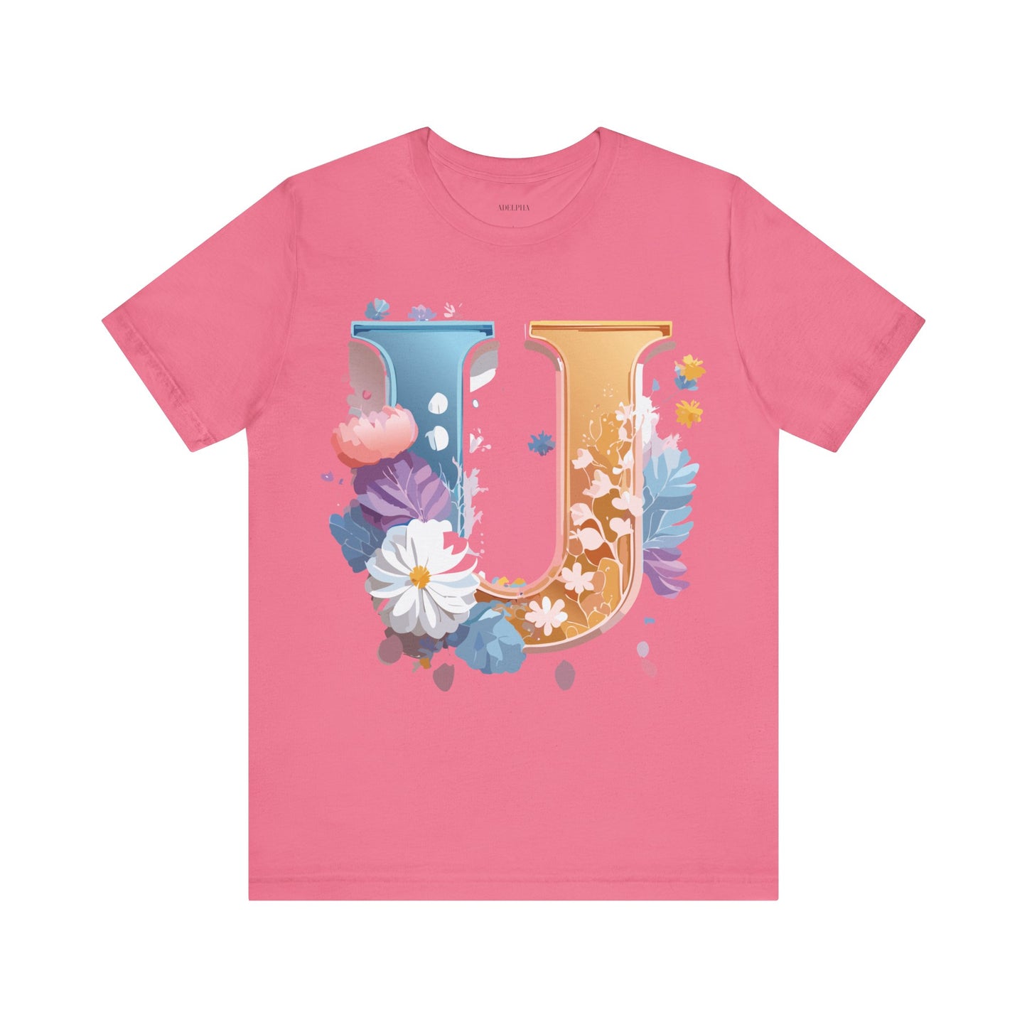 Natural Cotton Tee Shirt - Letters Collection - U Printify
