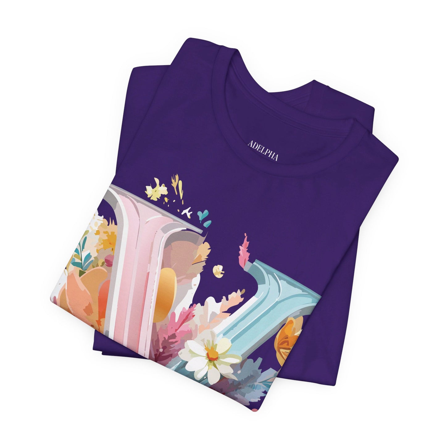 Natural Cotton Tee Shirt - Letters Collection - V Printify