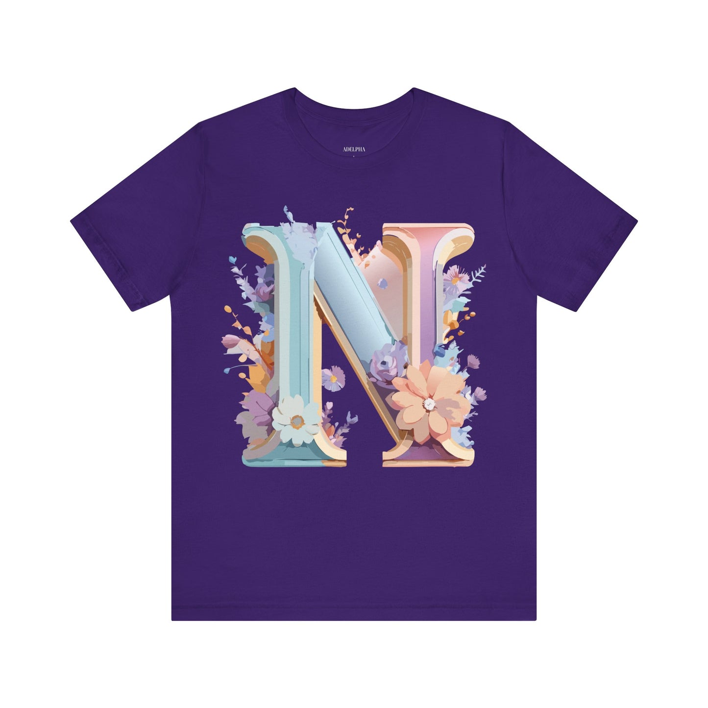 Natural Cotton Tee Shirt - Letters Collection - N Printify