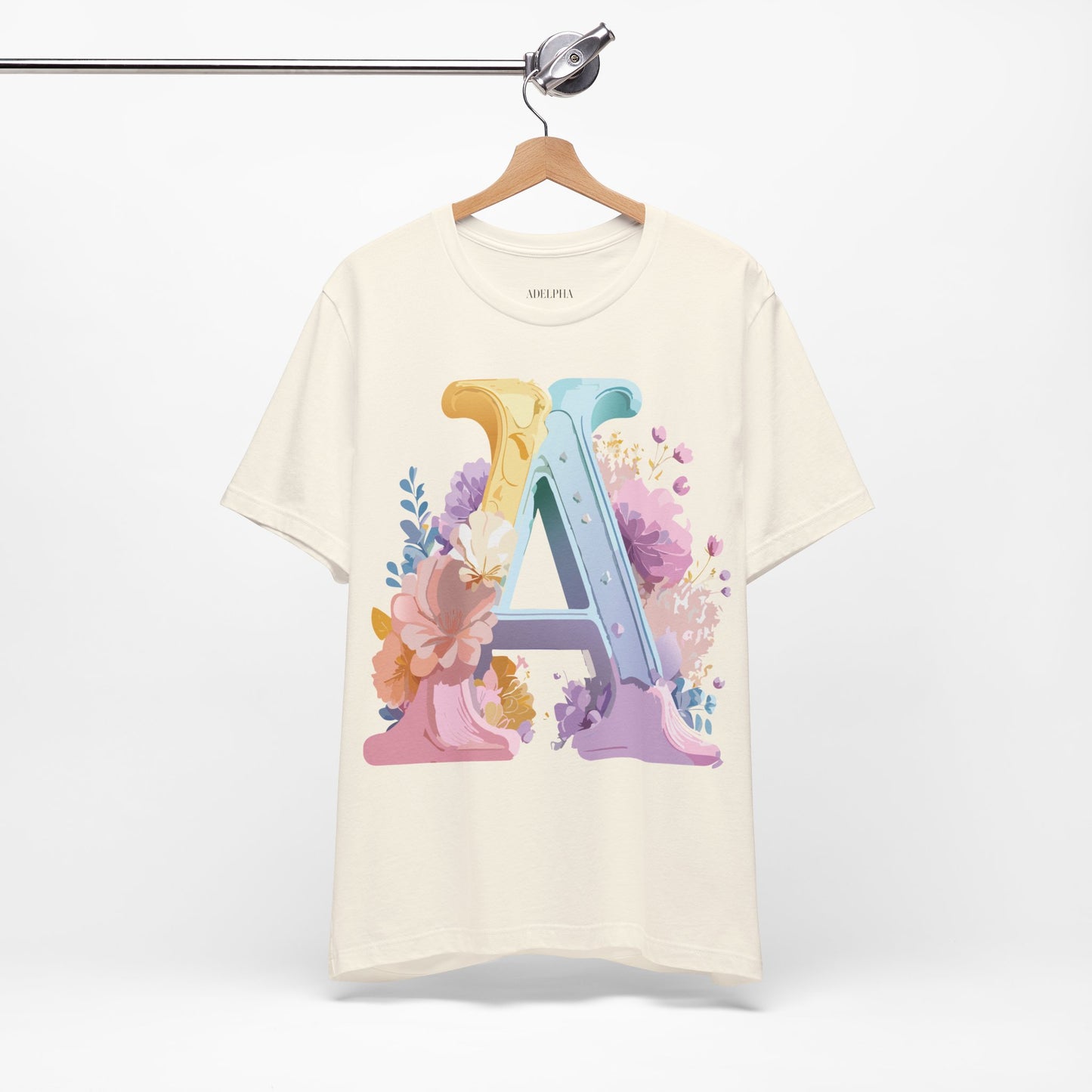 Natural Cotton Tee Shirt - Letters Collection - A Printify