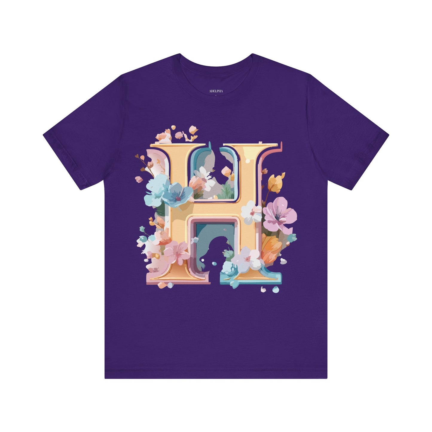 Natural Cotton Tee Shirt - Letters Collection - H Printify