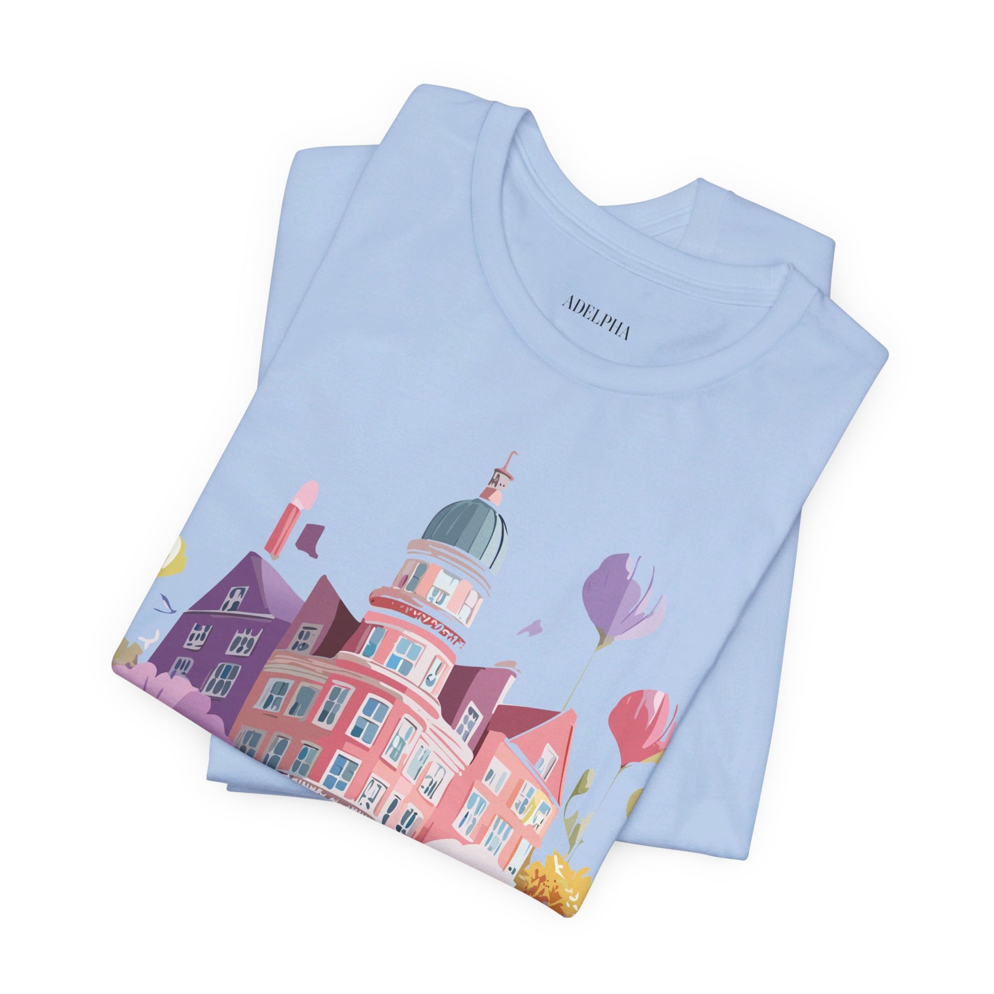 Natural Cotton Tee Shirt - Beautiful Places Collection - Amsterdam Printify