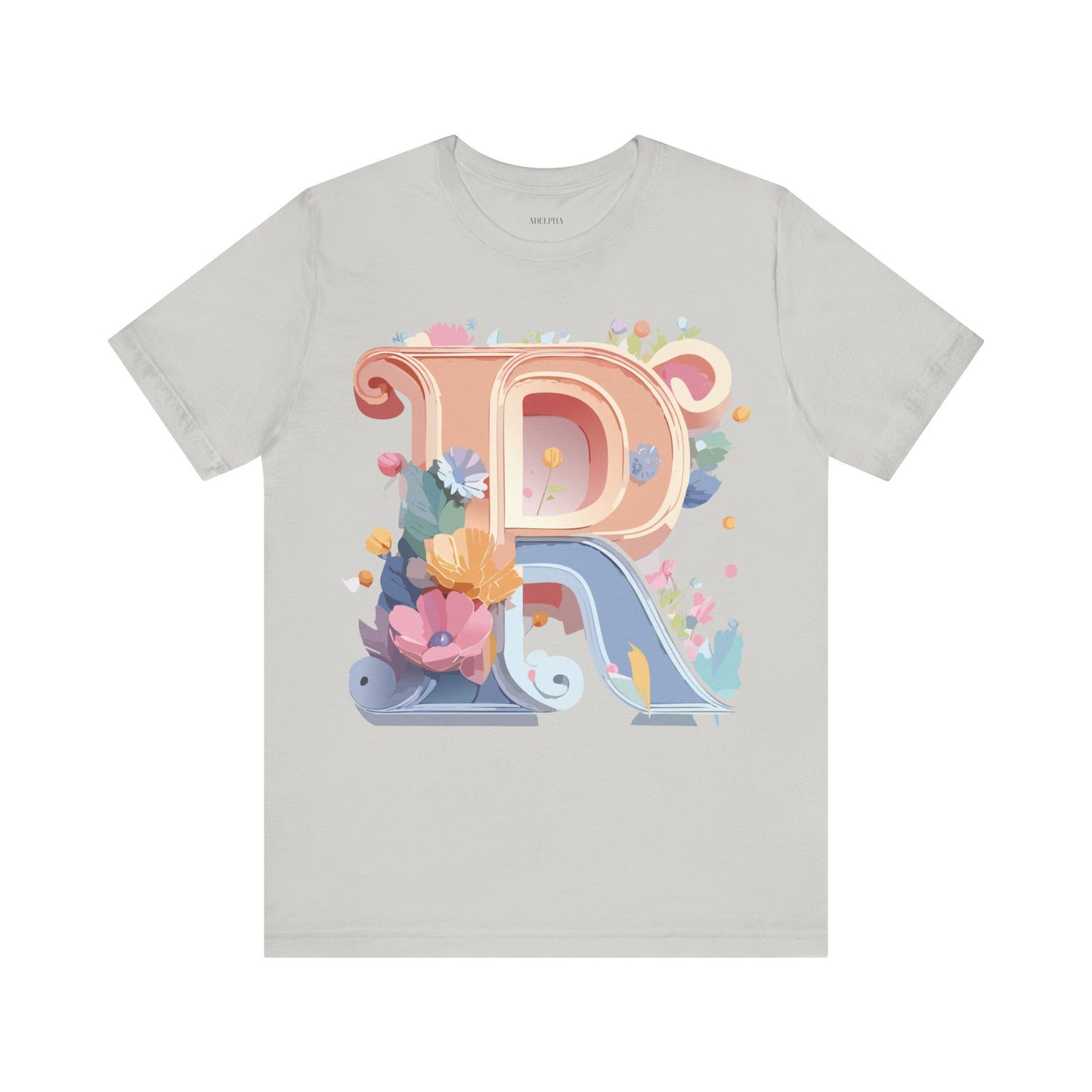 Natural Cotton Tee Shirt - Letters Collection - R Printify