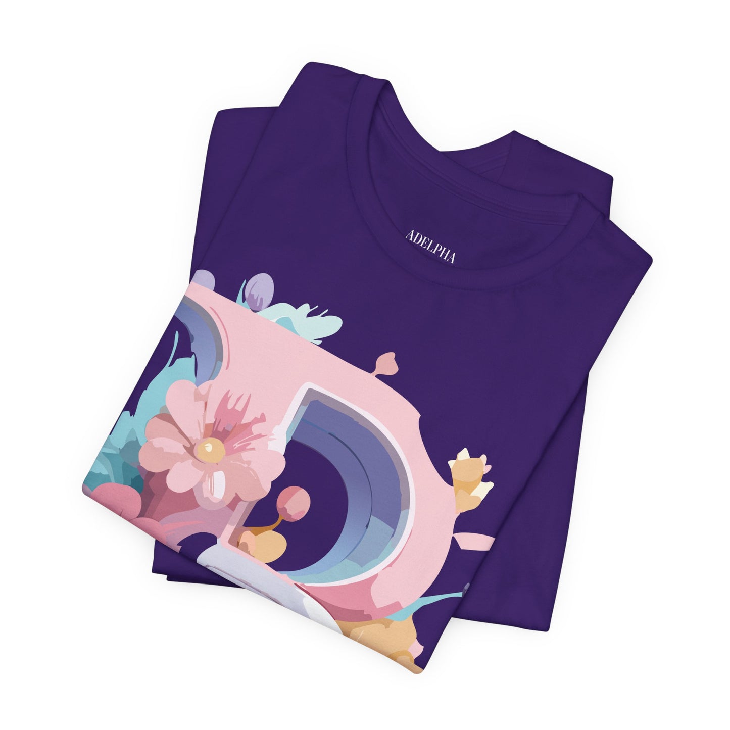 Natural Cotton Tee Shirt - Letters Collection - B Printify
