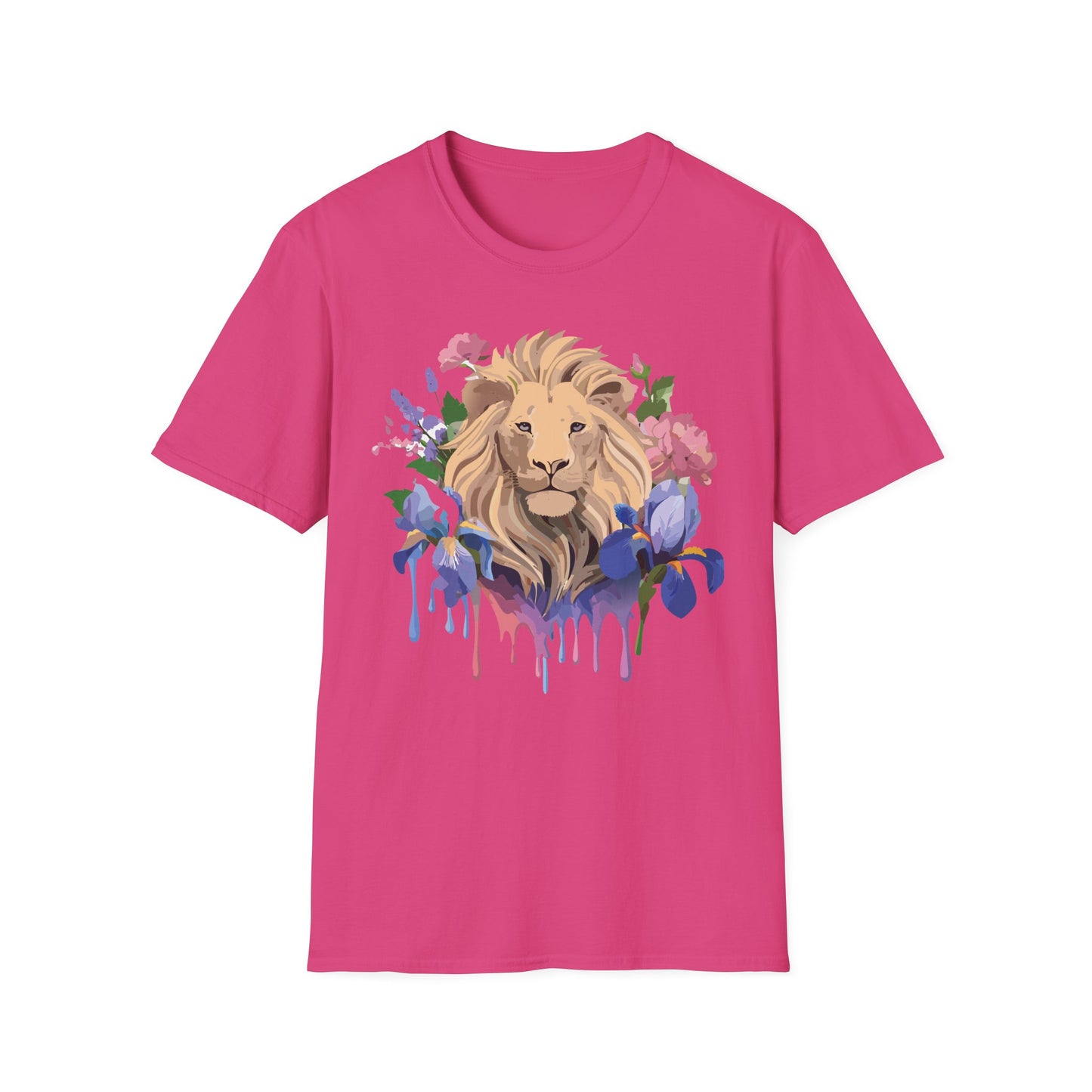 Lion Shirt, Shirt with Lion, Floral Lion Tee, Shirt with Animals