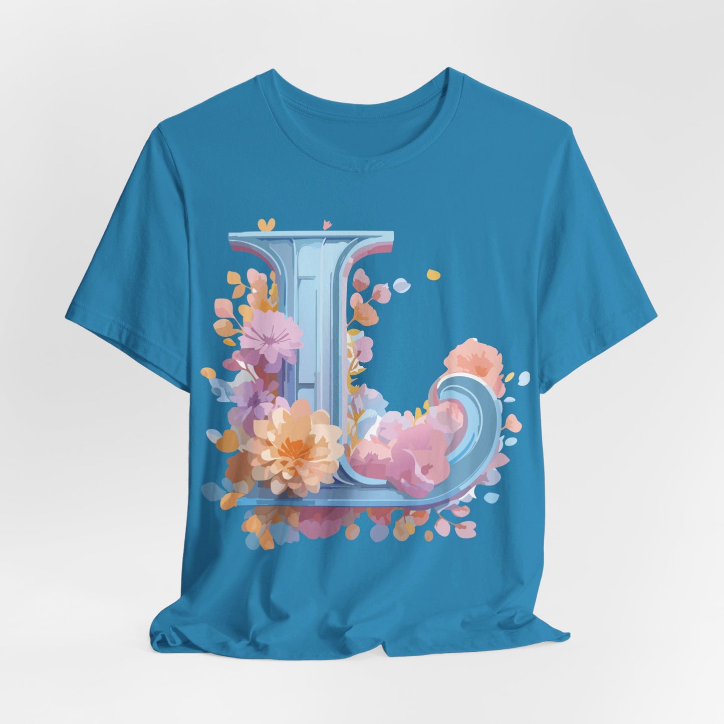 Natural Cotton Tee Shirt - Letters Collection - L Printify