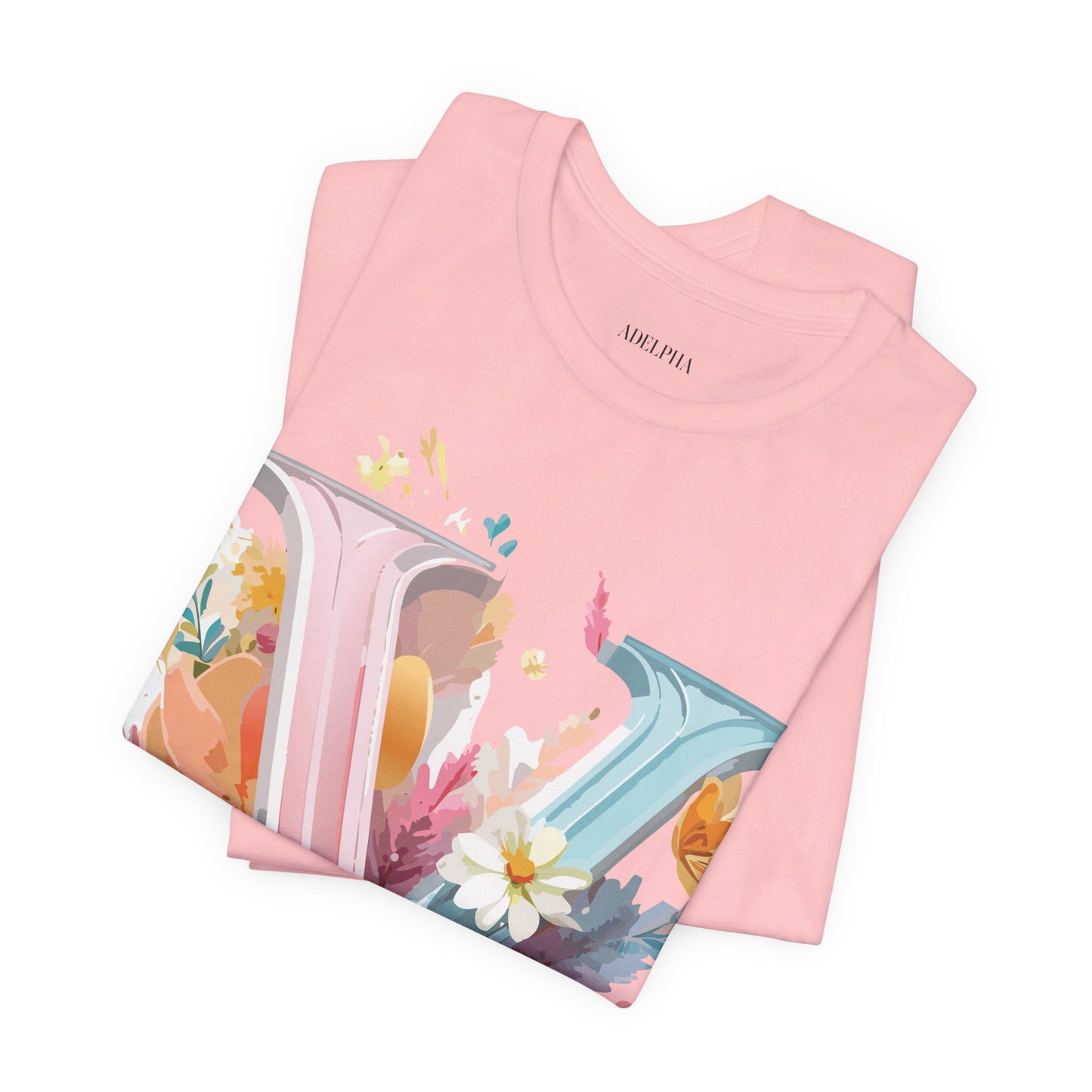 Natural Cotton Tee Shirt - Letters Collection - V Printify