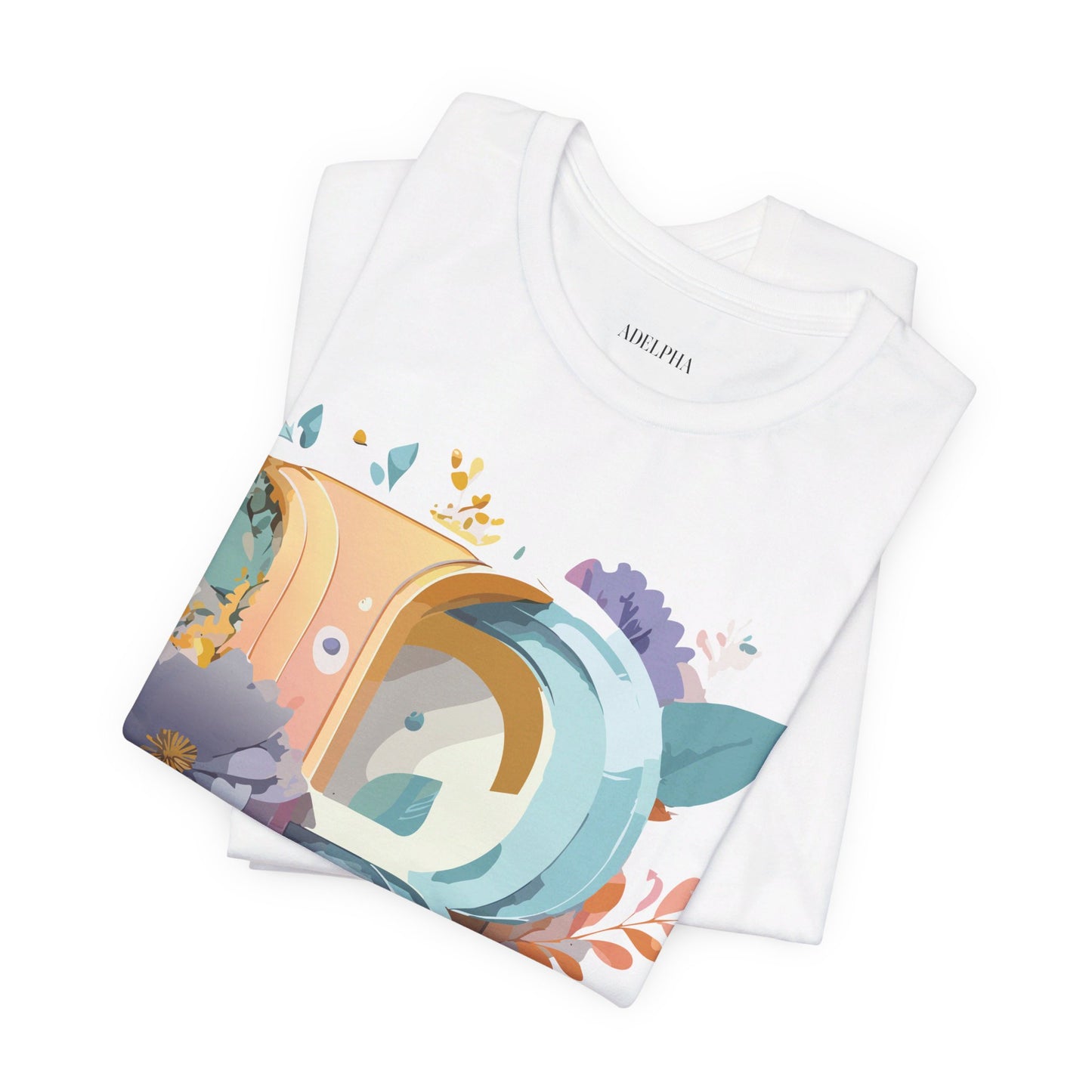 Natural Cotton Tee Shirt - Letters Collection - R Printify