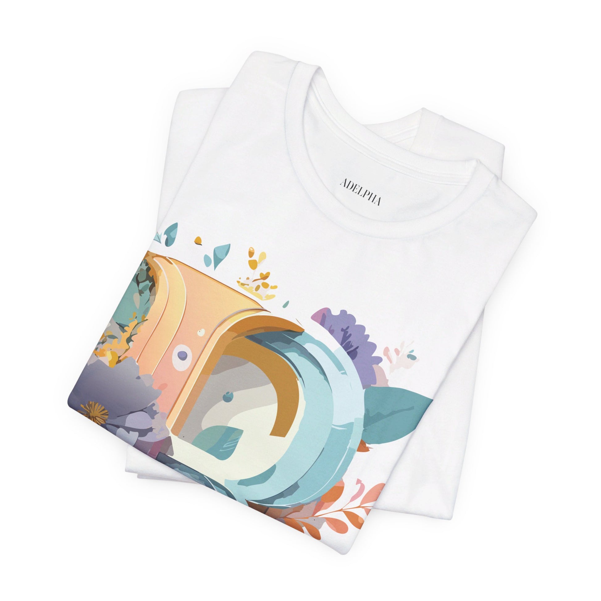 Natural Cotton Tee Shirt - Letters Collection - R Printify
