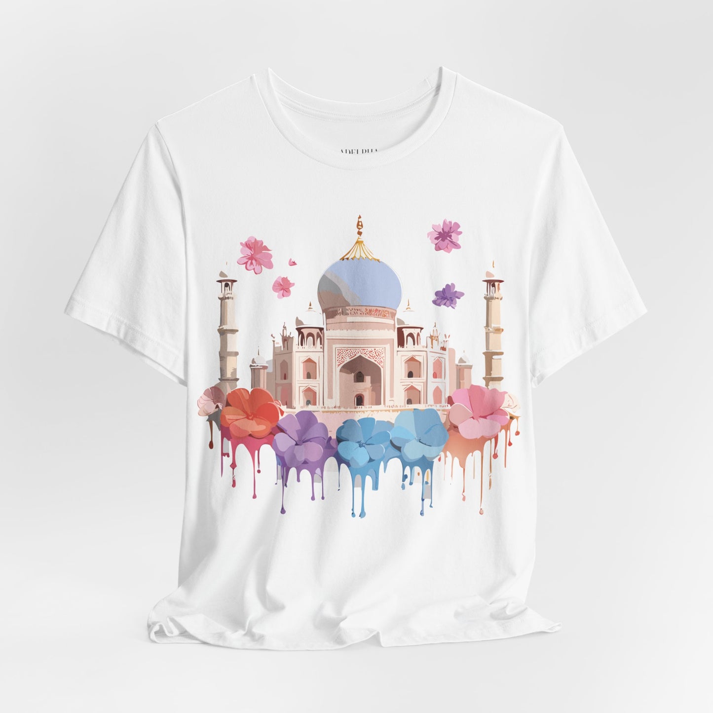 Natural Cotton Tee Shirt - Taj Mahal, India Printify