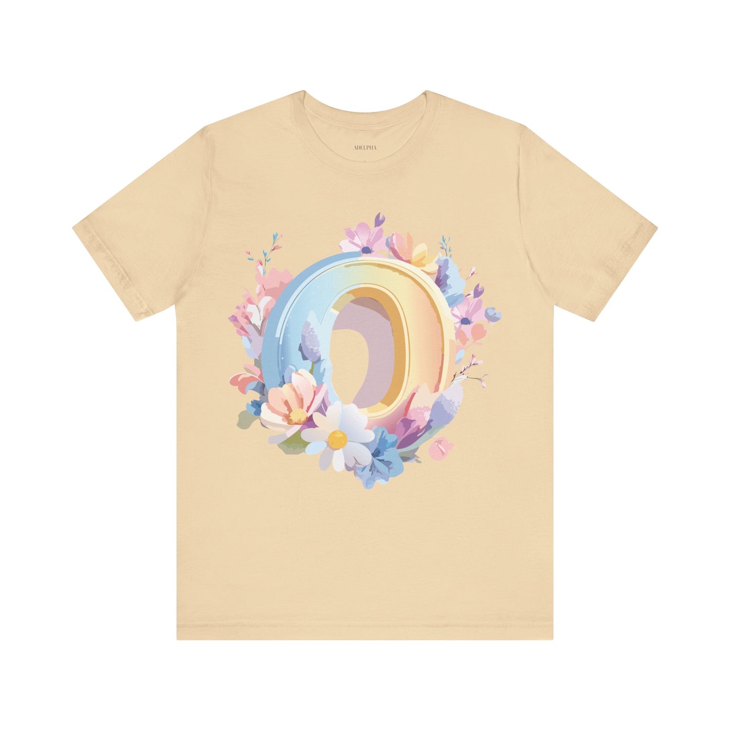 Natural Cotton Tee Shirt - Letters Collection - O Printify