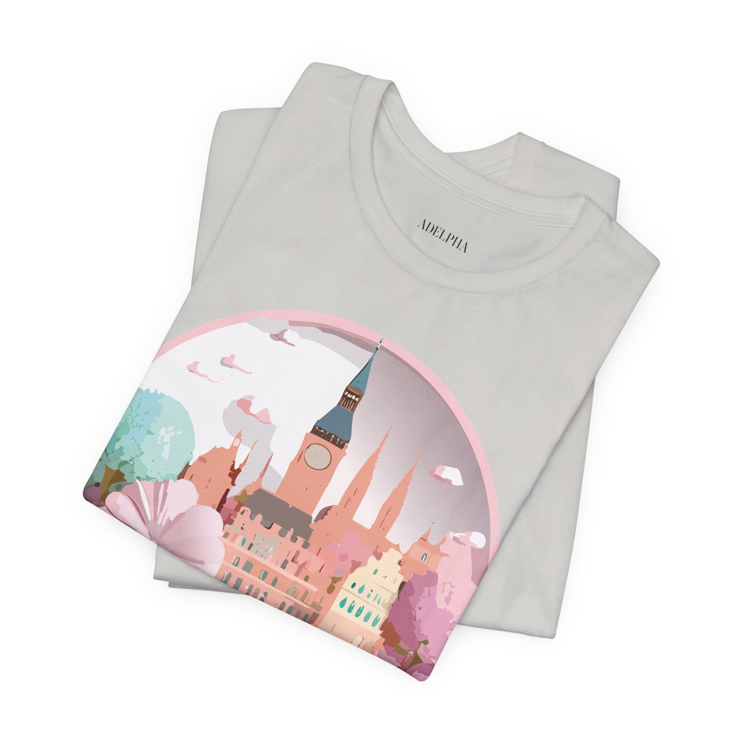 Natural Cotton Tee Shirt - Beautiful Places Collection - Prague Printify